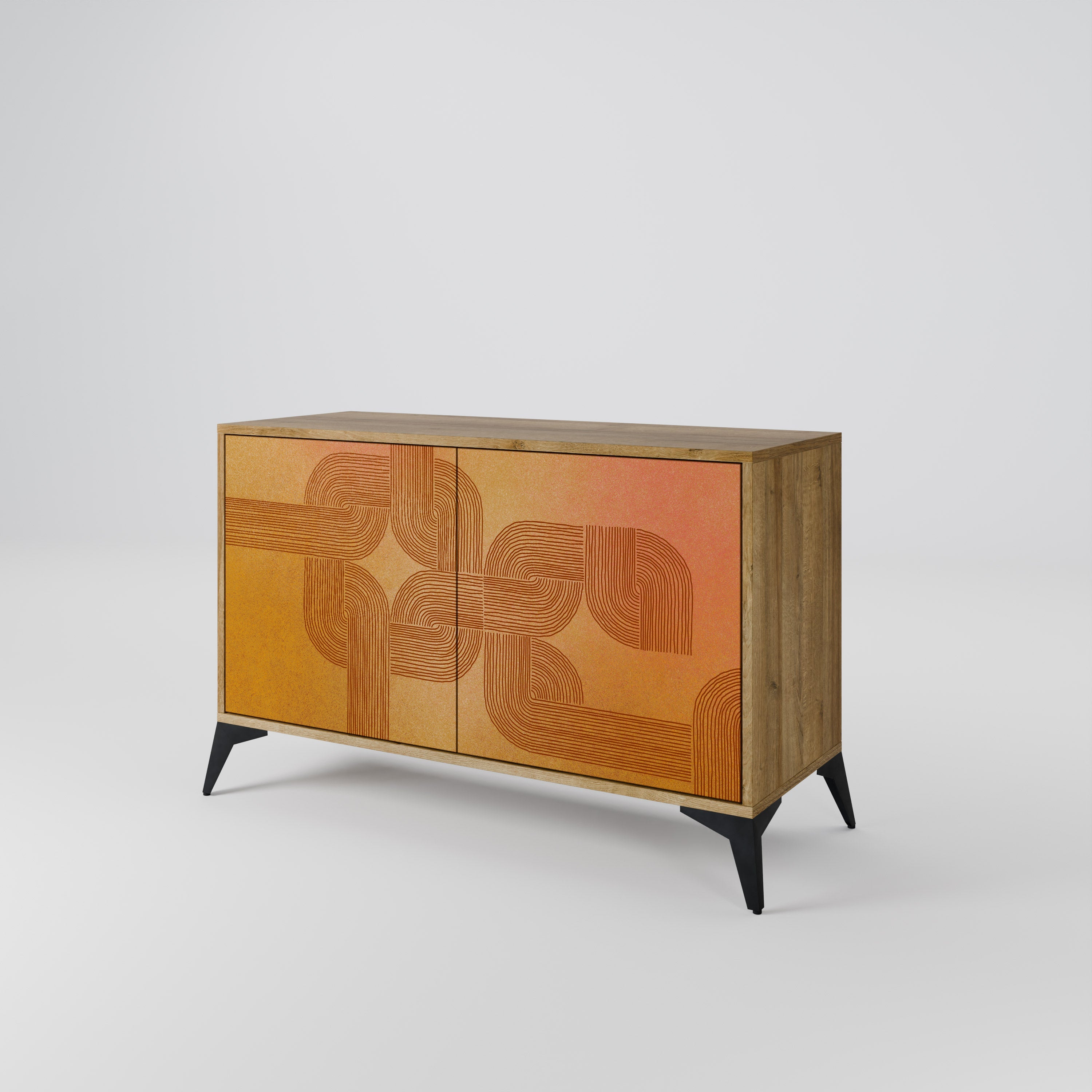 STRENGTHENING RELATION Sideboard mit 2 Türen in Eichenoptik