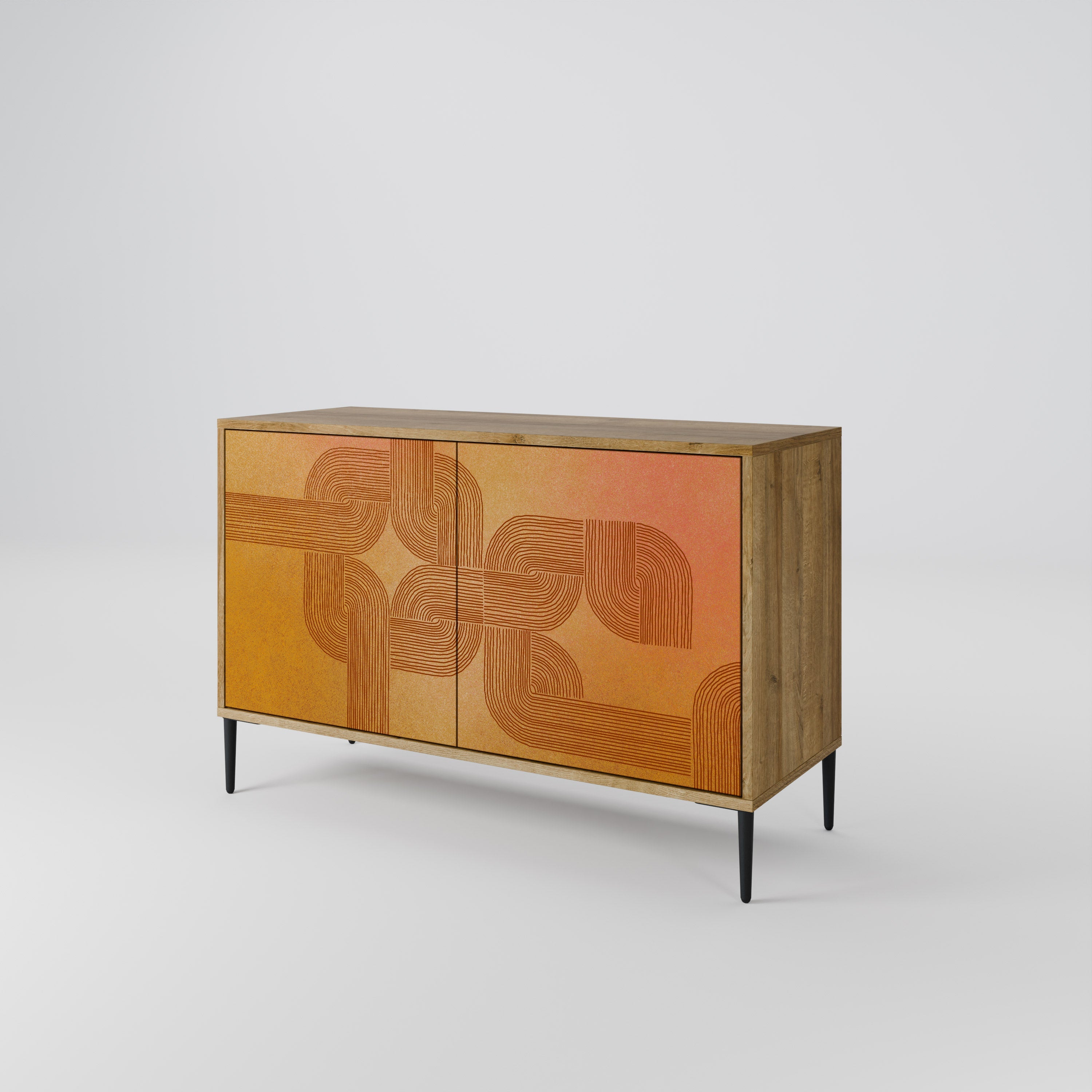 STRENGTHENING RELATION Sideboard mit 2 Türen in Eichenoptik