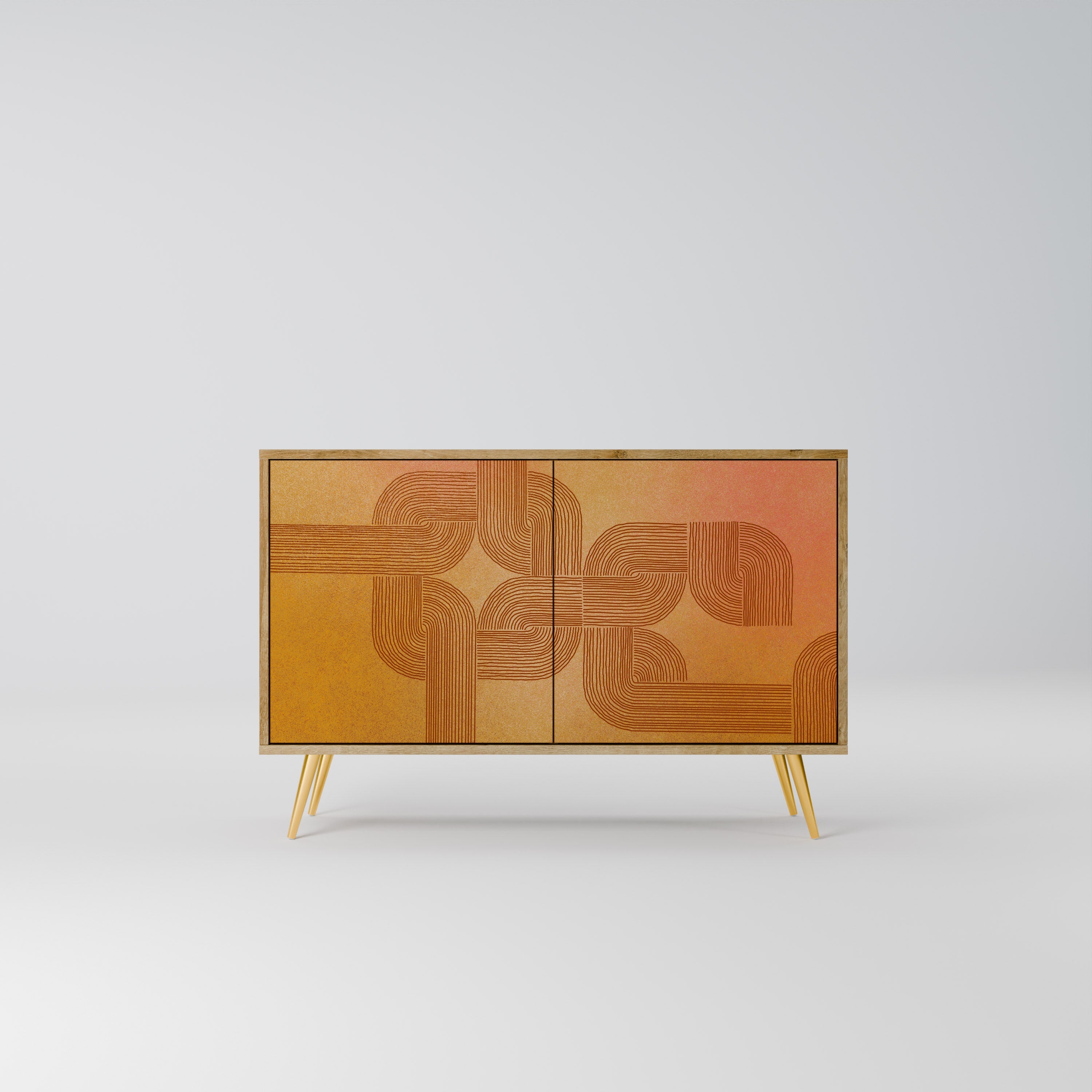 STRENGTHENING RELATION Sideboard mit 2 Türen in Eichenoptik