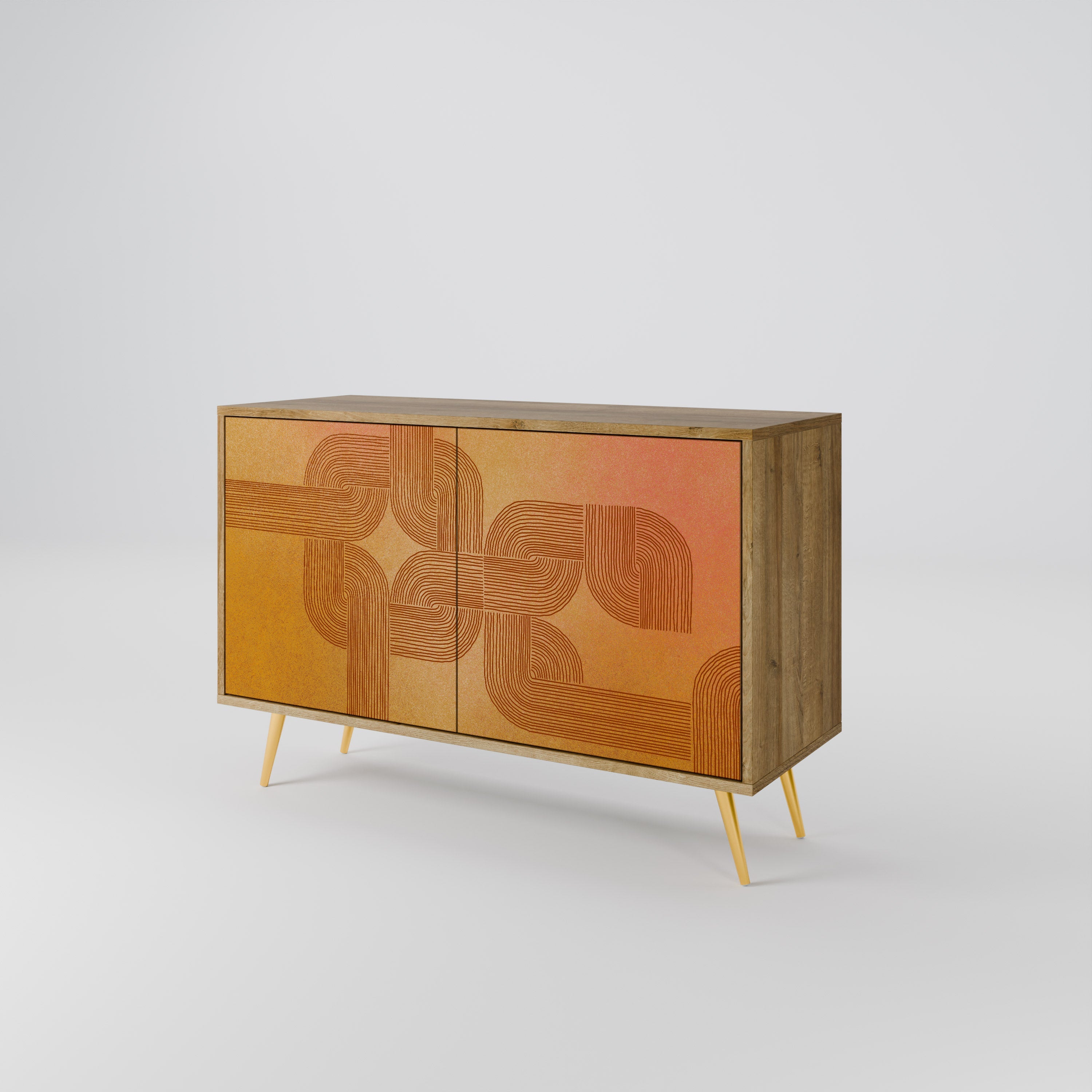 STRENGTHENING RELATION Sideboard mit 2 Türen in Eichenoptik
