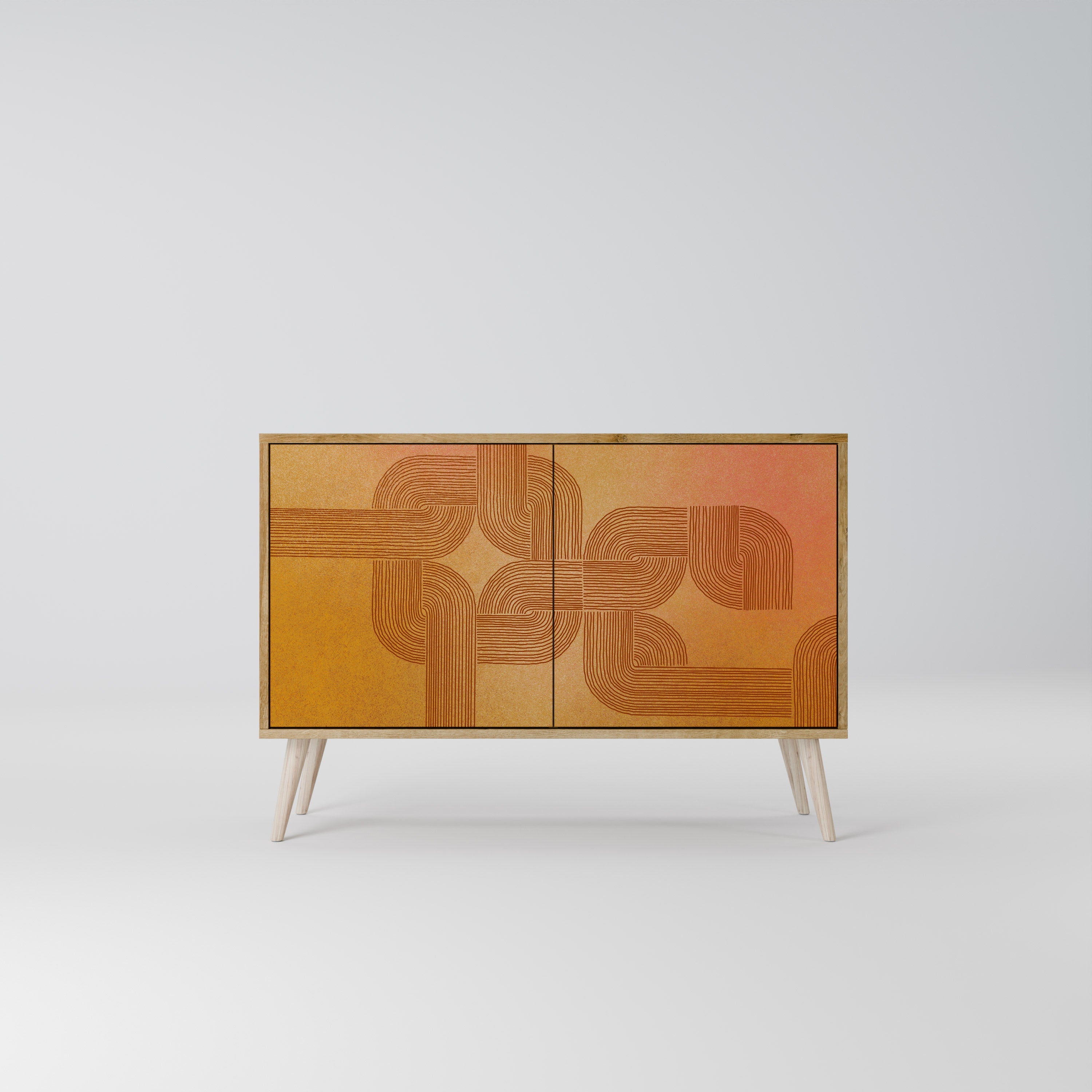 STRENGTHENING RELATION Sideboard mit 2 Türen in Eichenoptik