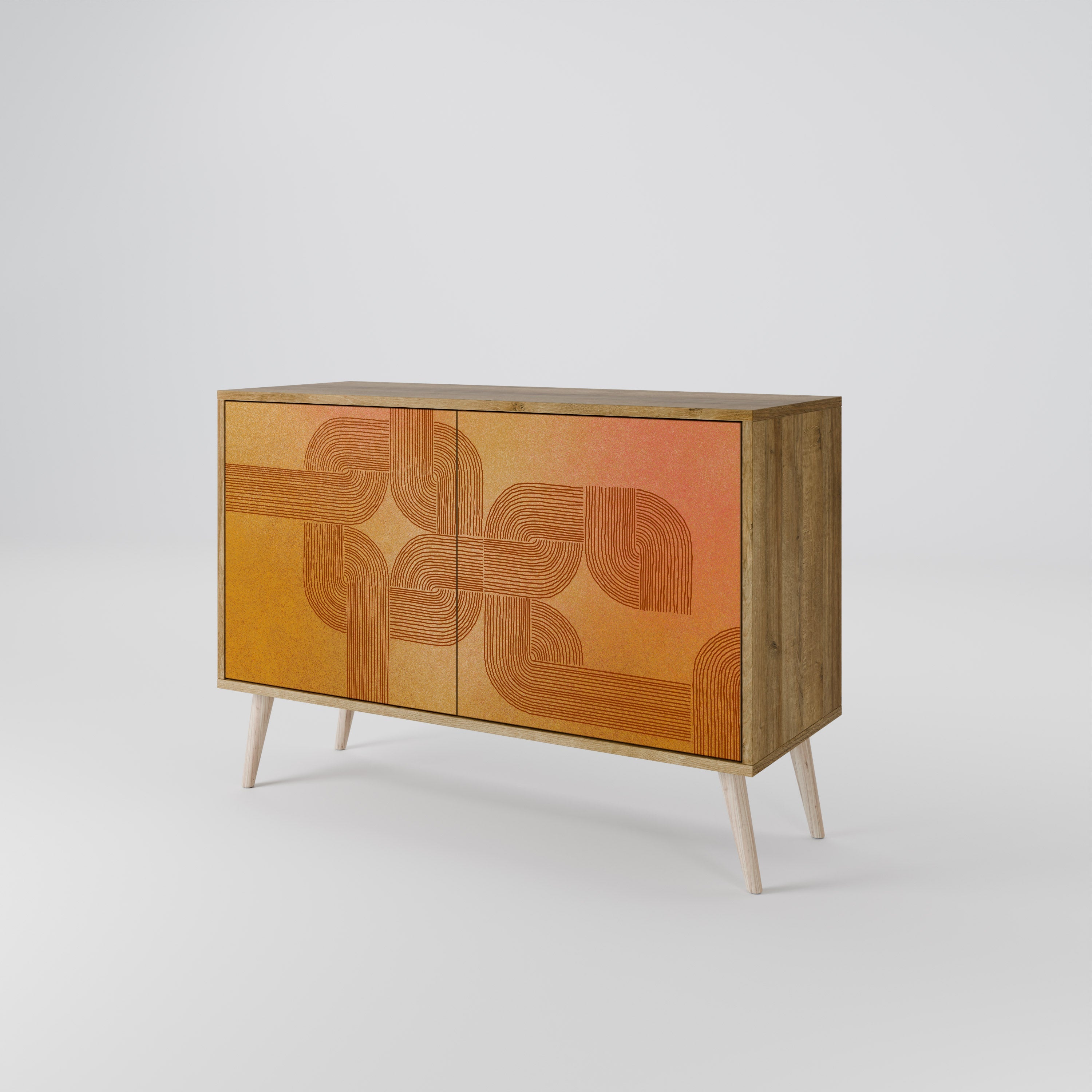 STRENGTHENING RELATION Sideboard mit 2 Türen in Eichenoptik