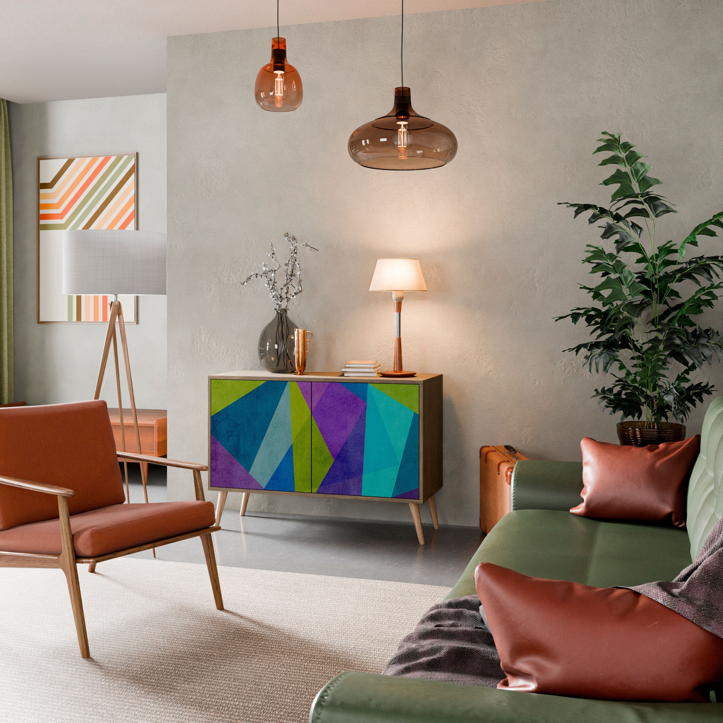 COLD SHOWCASE Sideboard mit 2 Türen in Eichenoptik