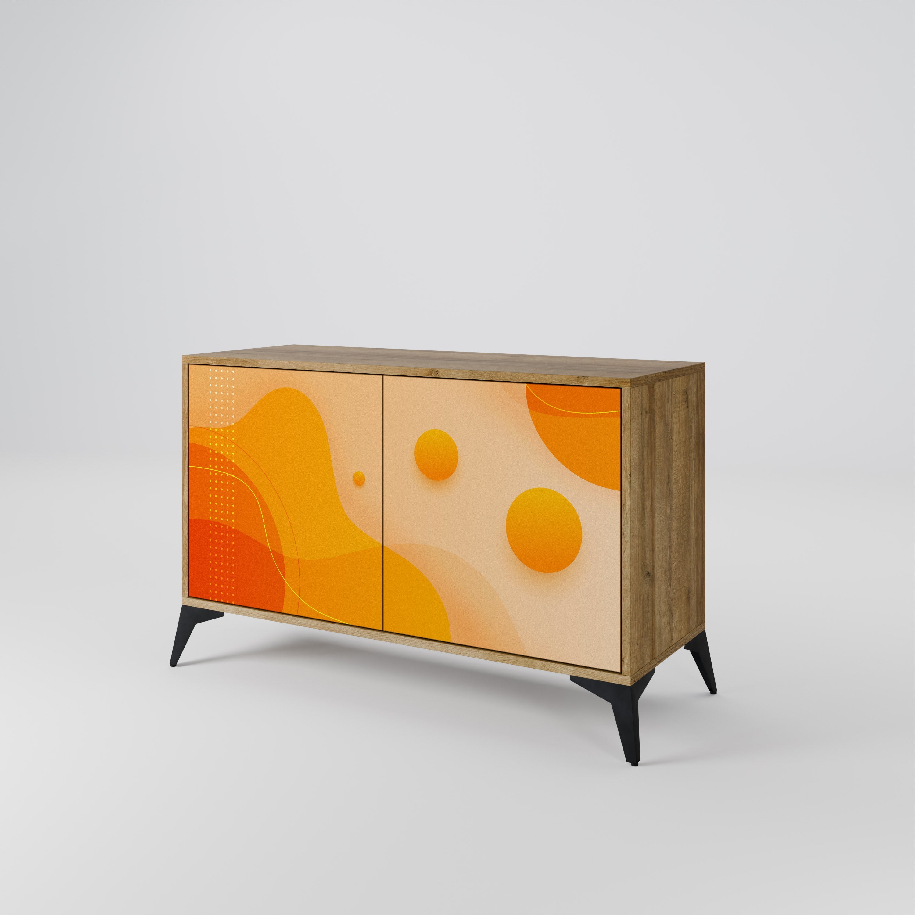 ORANGE ARRANGEMENT Sideboard mit 2 Türen in Eichenoptik