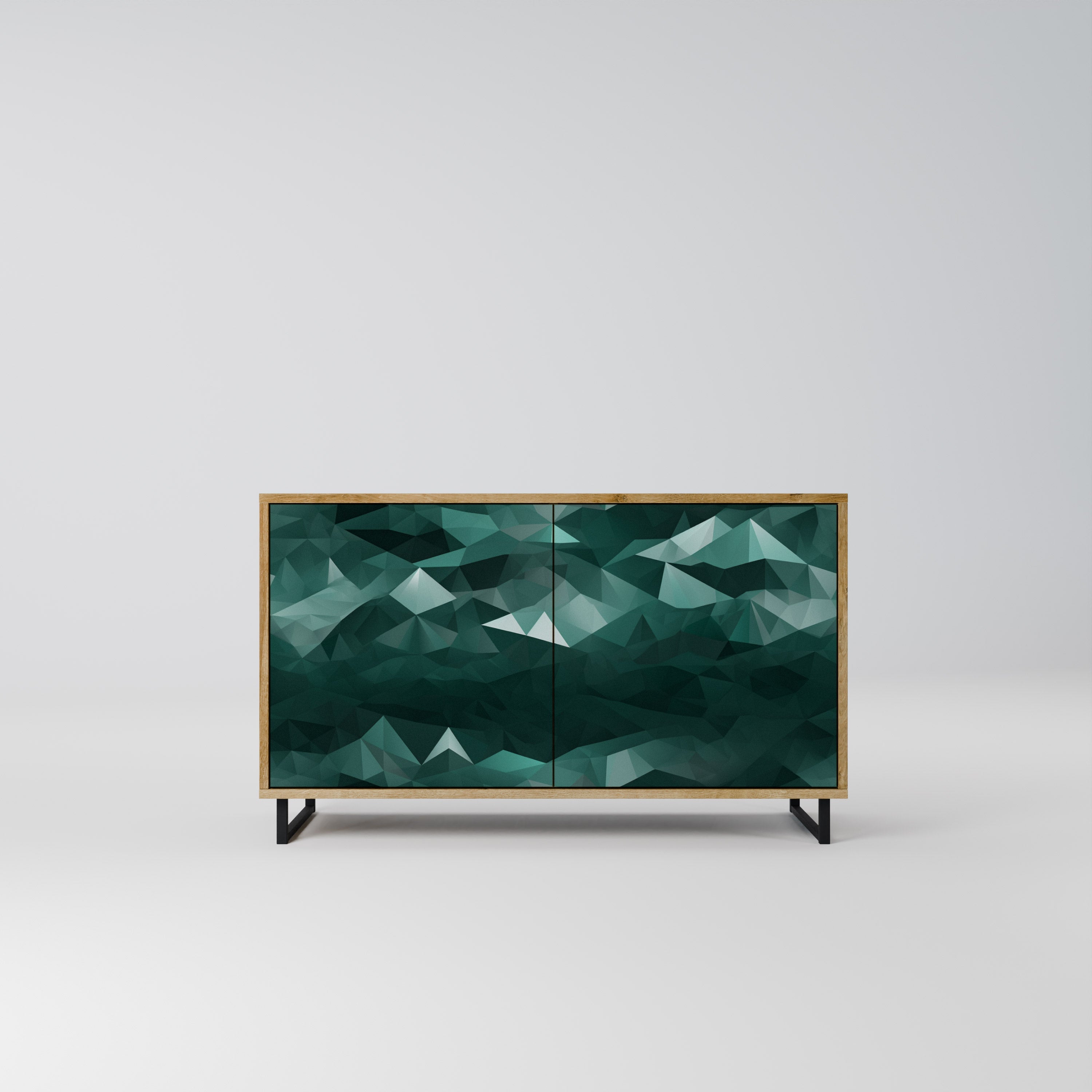 POLYGONAL FLOATING 2-türiges Sideboard in Eichenoptik