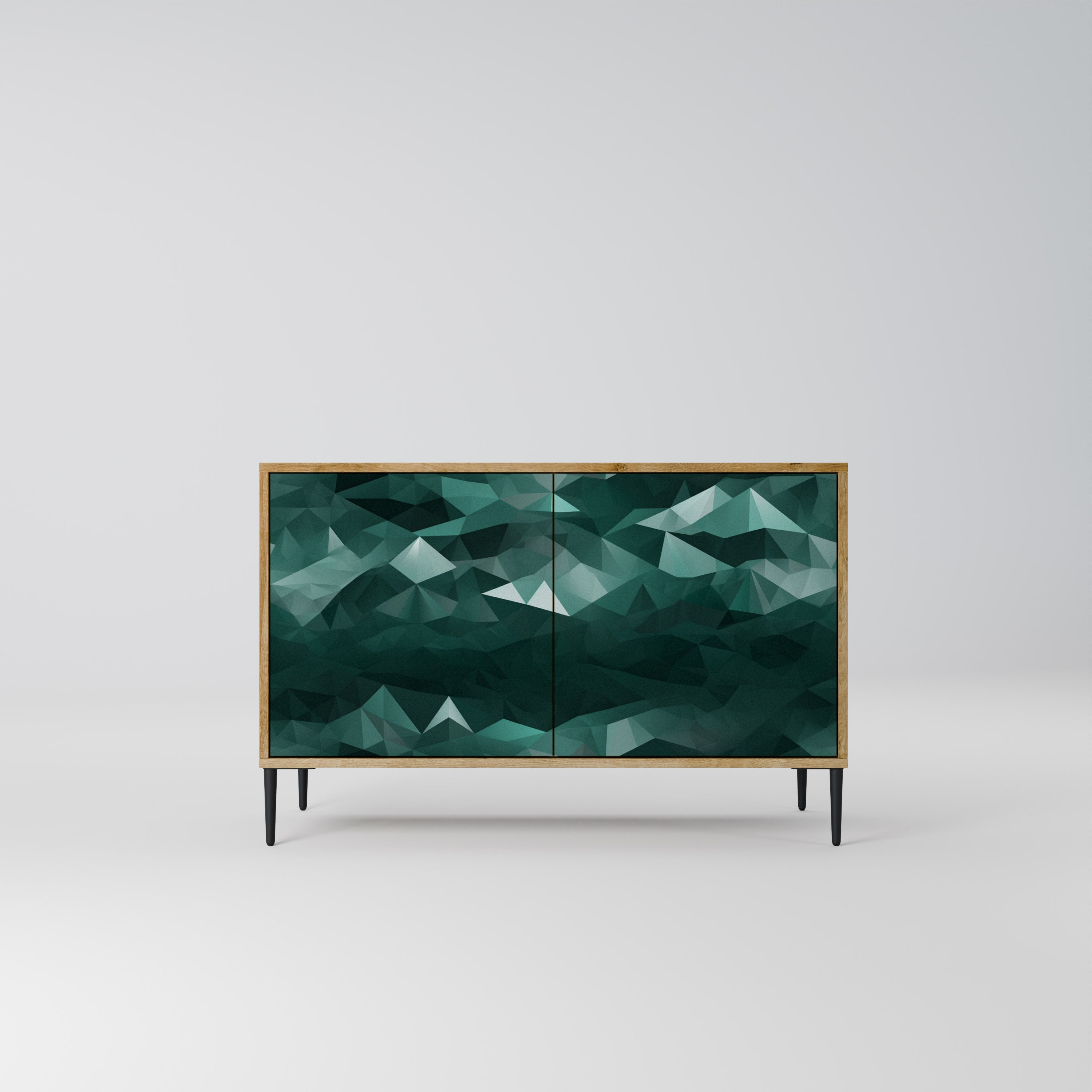POLYGONAL FLOATING 2-türiges Sideboard in Eichenoptik