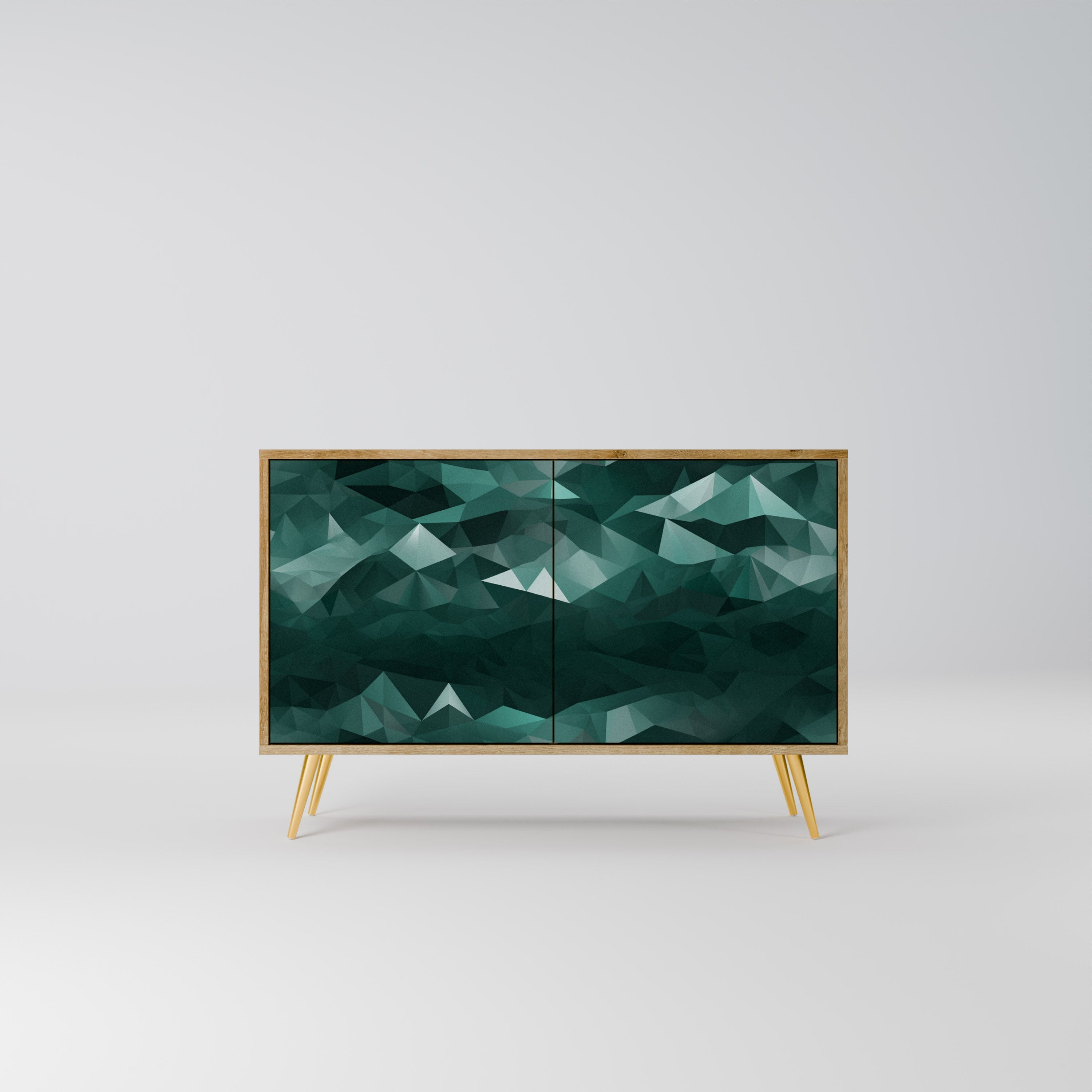 POLYGONAL FLOATING 2-türiges Sideboard in Eichenoptik