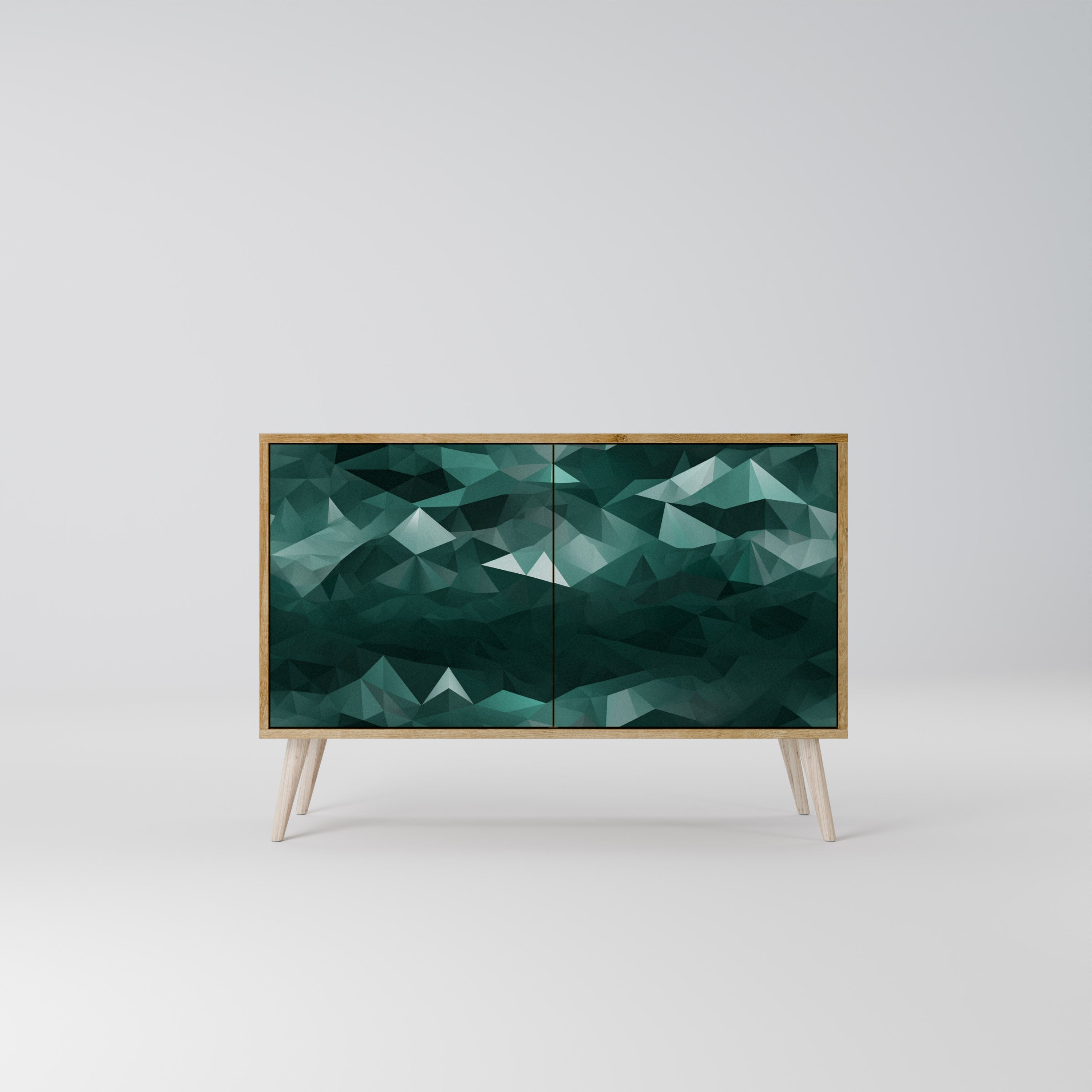POLYGONAL FLOATING 2-türiges Sideboard in Eichenoptik