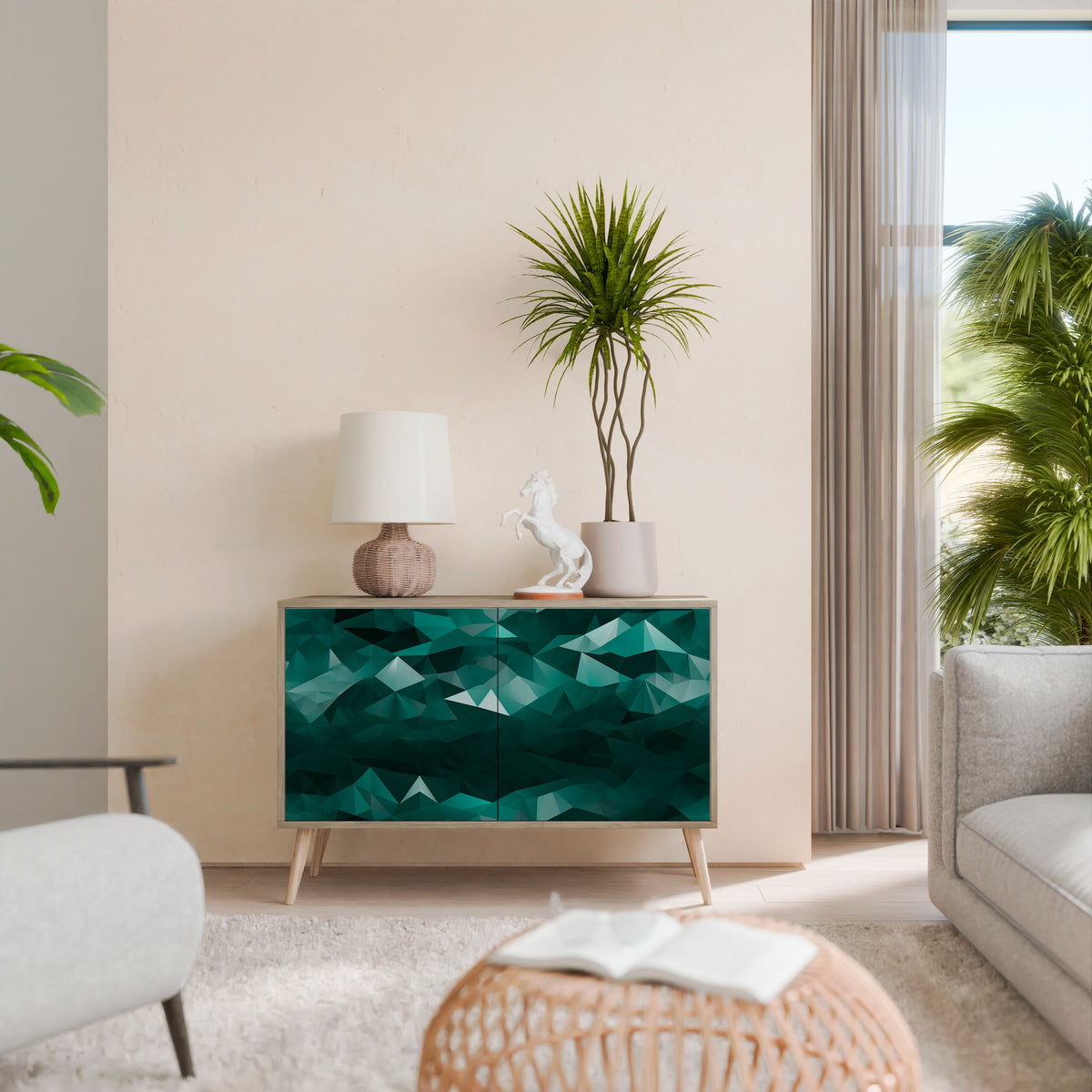 POLYGONAL FLOATING 2-türiges Sideboard