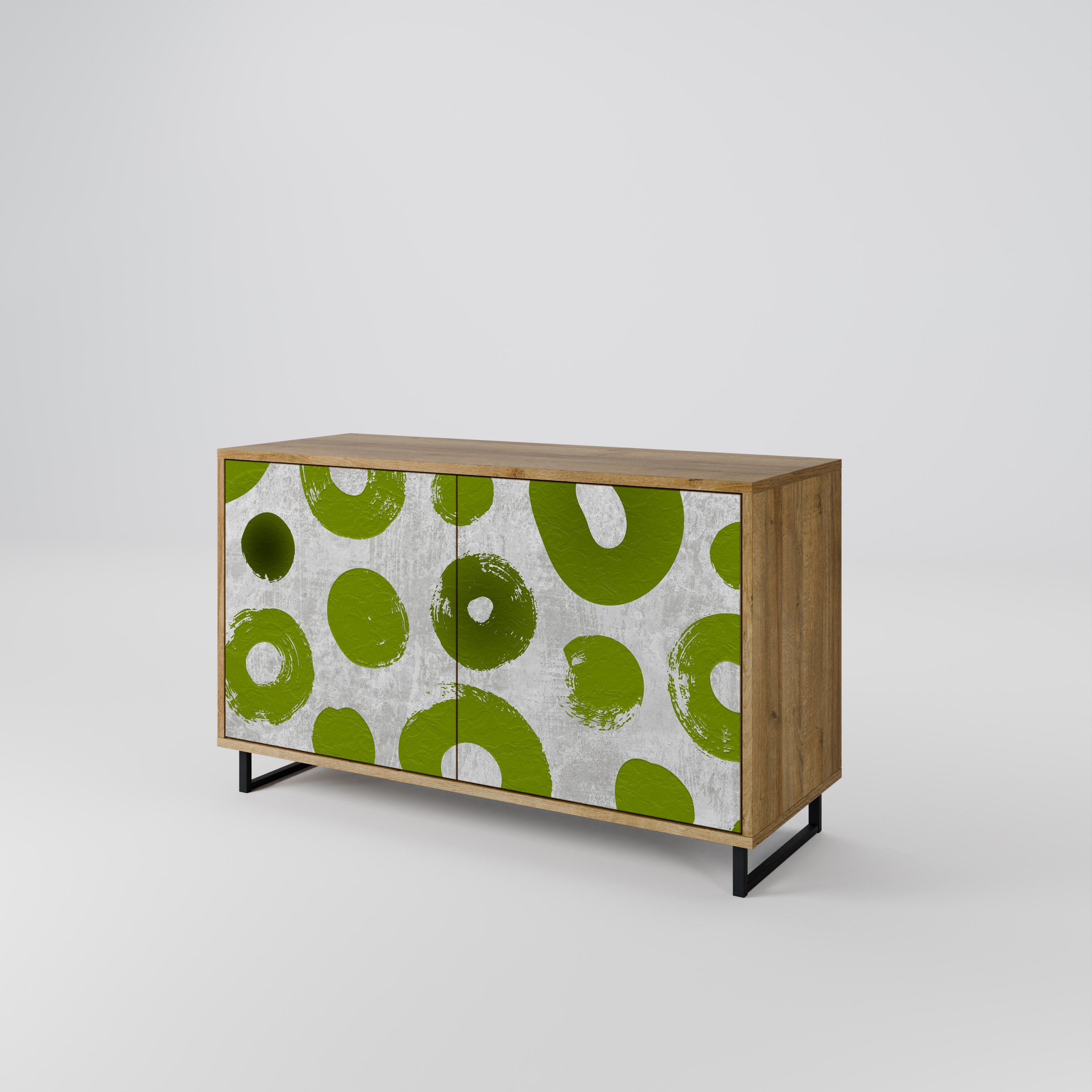 GREEN RHAPSODY Sideboard mit 2 Türen in Eichenoptik