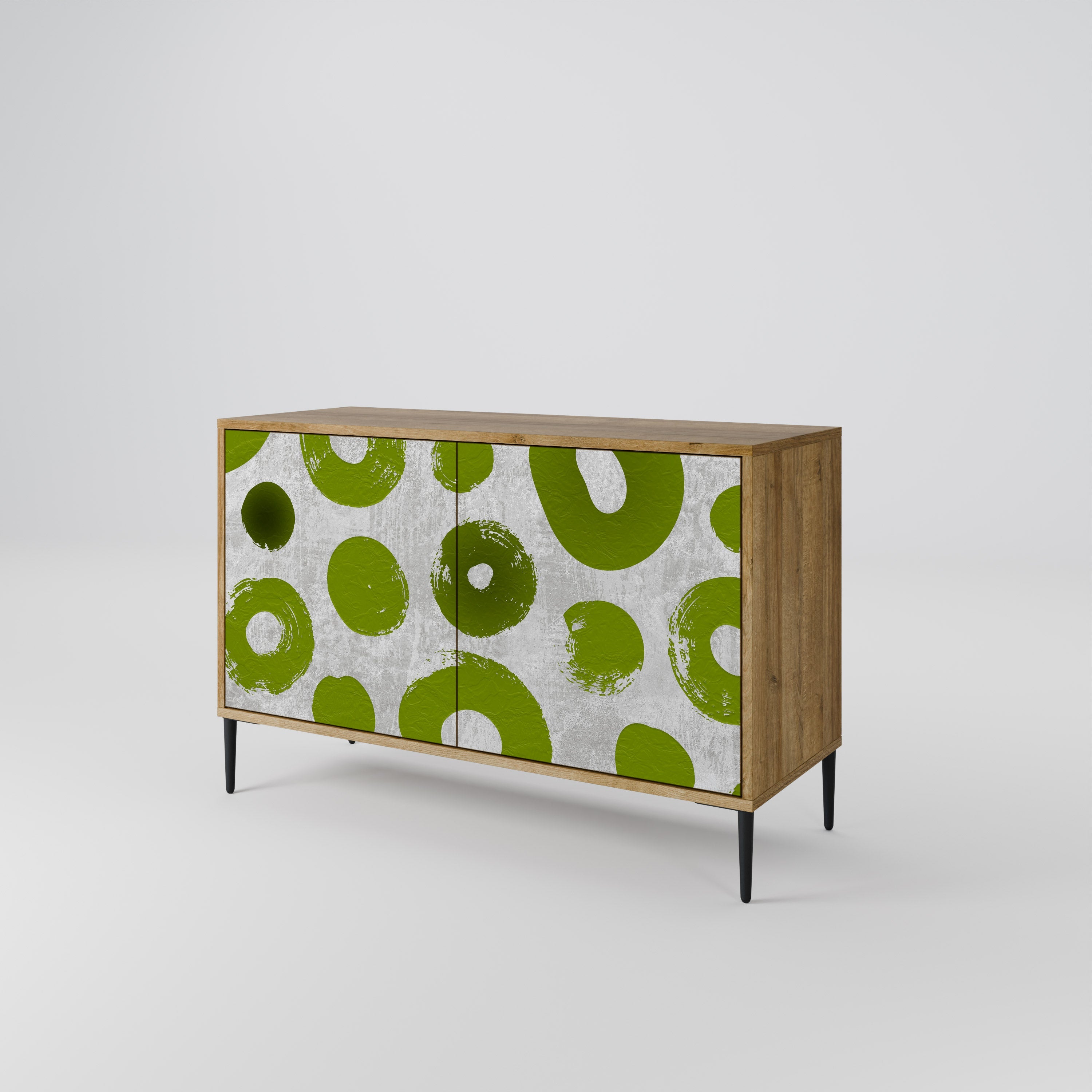 GREEN RHAPSODY Sideboard mit 2 Türen in Eichenoptik