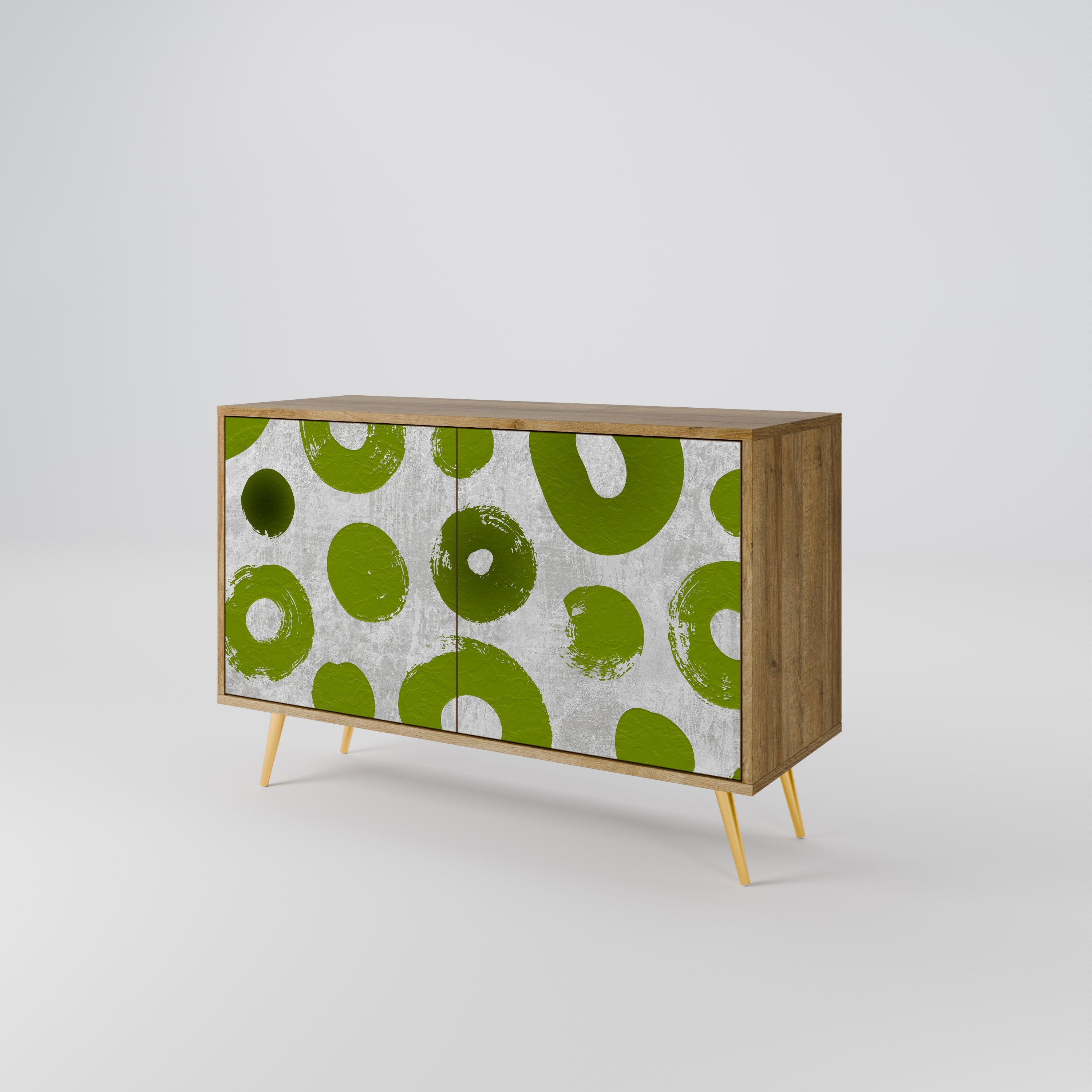 GREEN RHAPSODY Sideboard mit 2 Türen in Eichenoptik