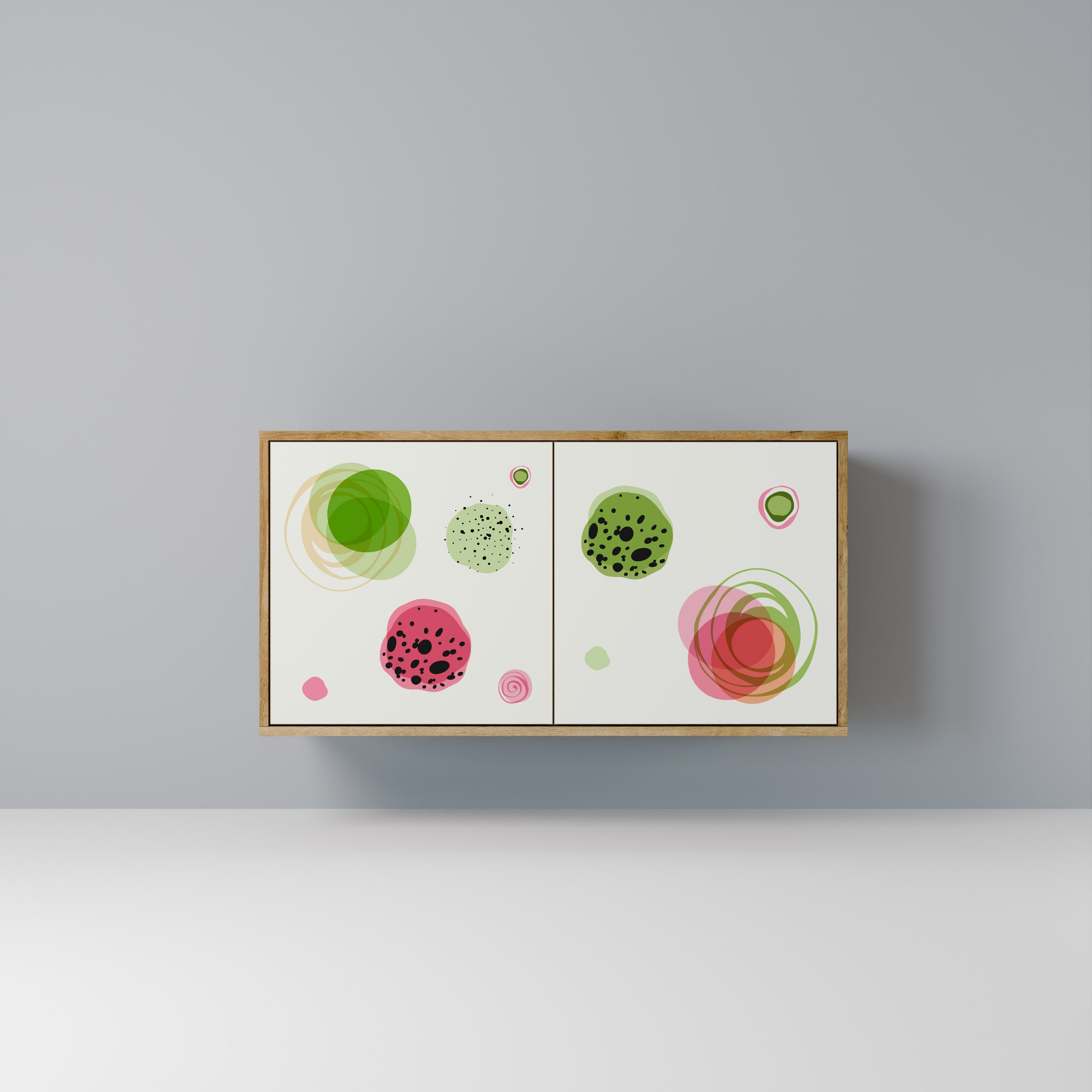 COLORFUL COSMOS 2-türiges Sideboard in Eichenoptik