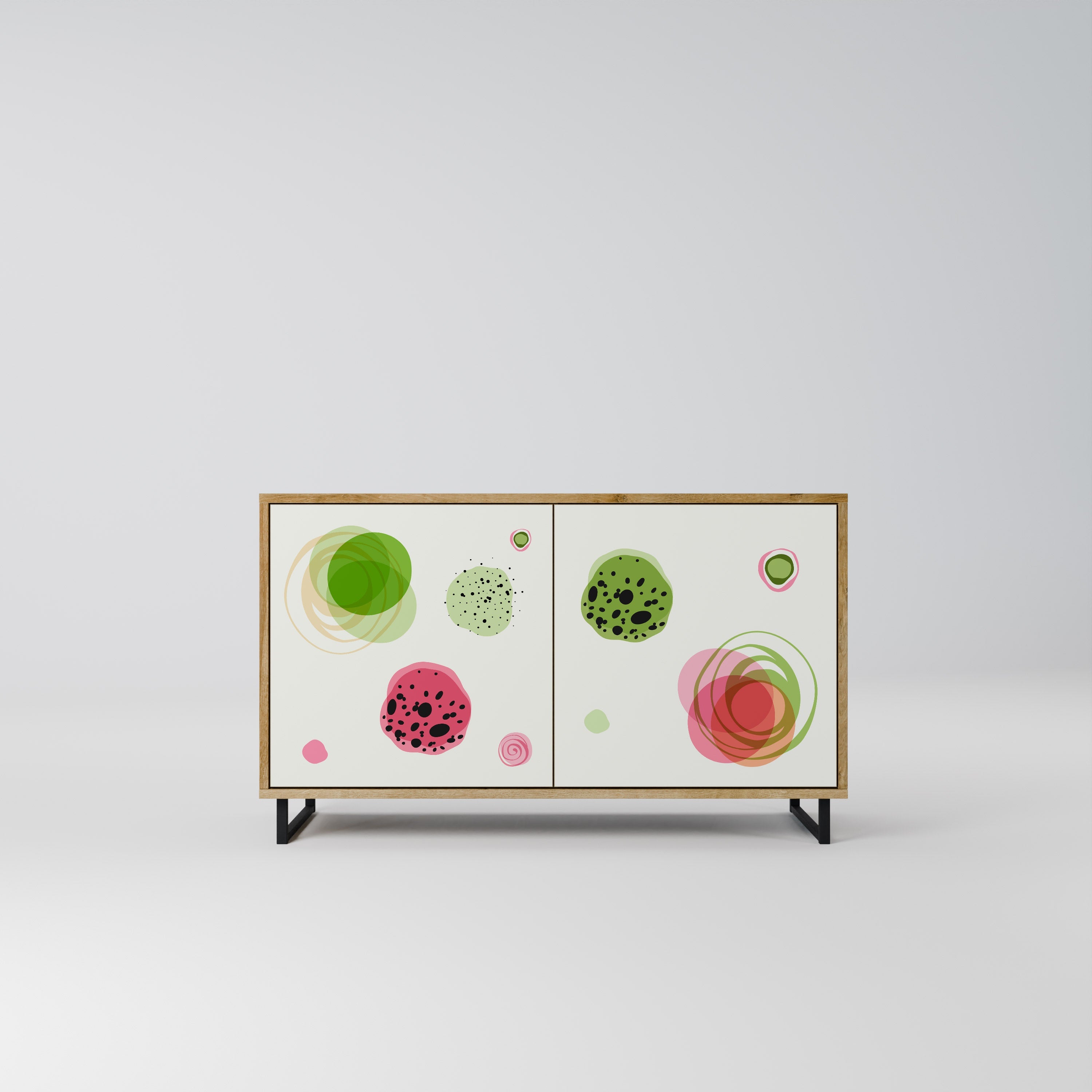 COLORFUL COSMOS 2-türiges Sideboard in Eichenoptik