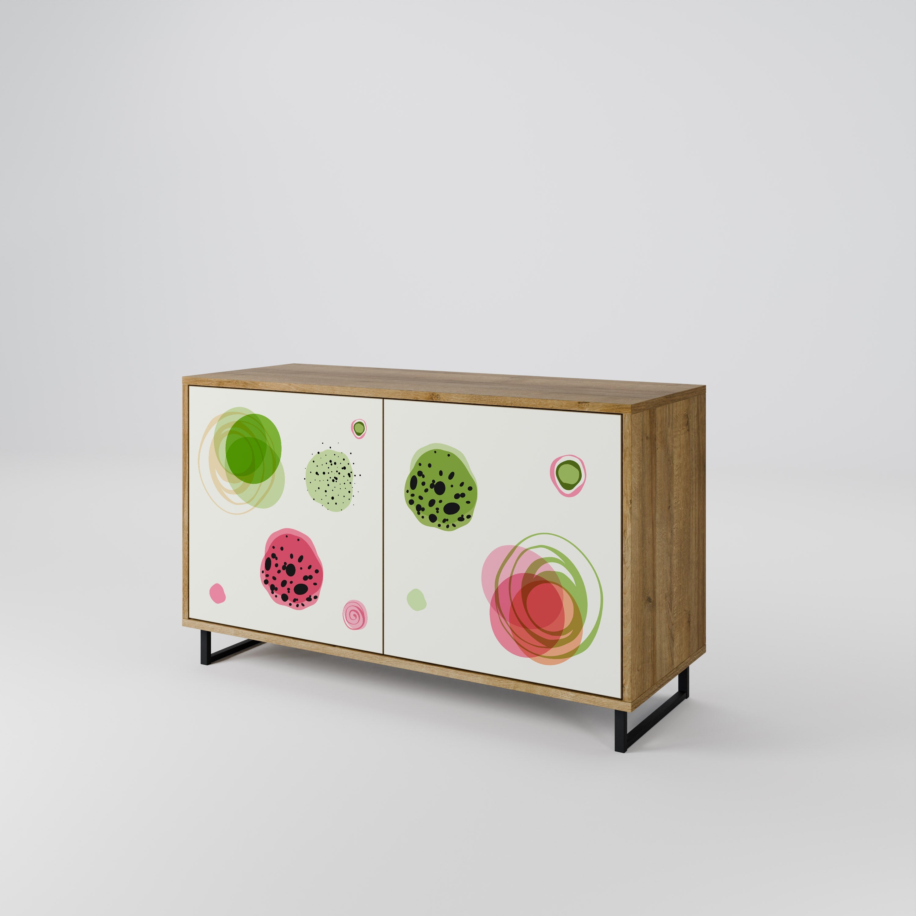 COLORFUL COSMOS 2-türiges Sideboard in Eichenoptik