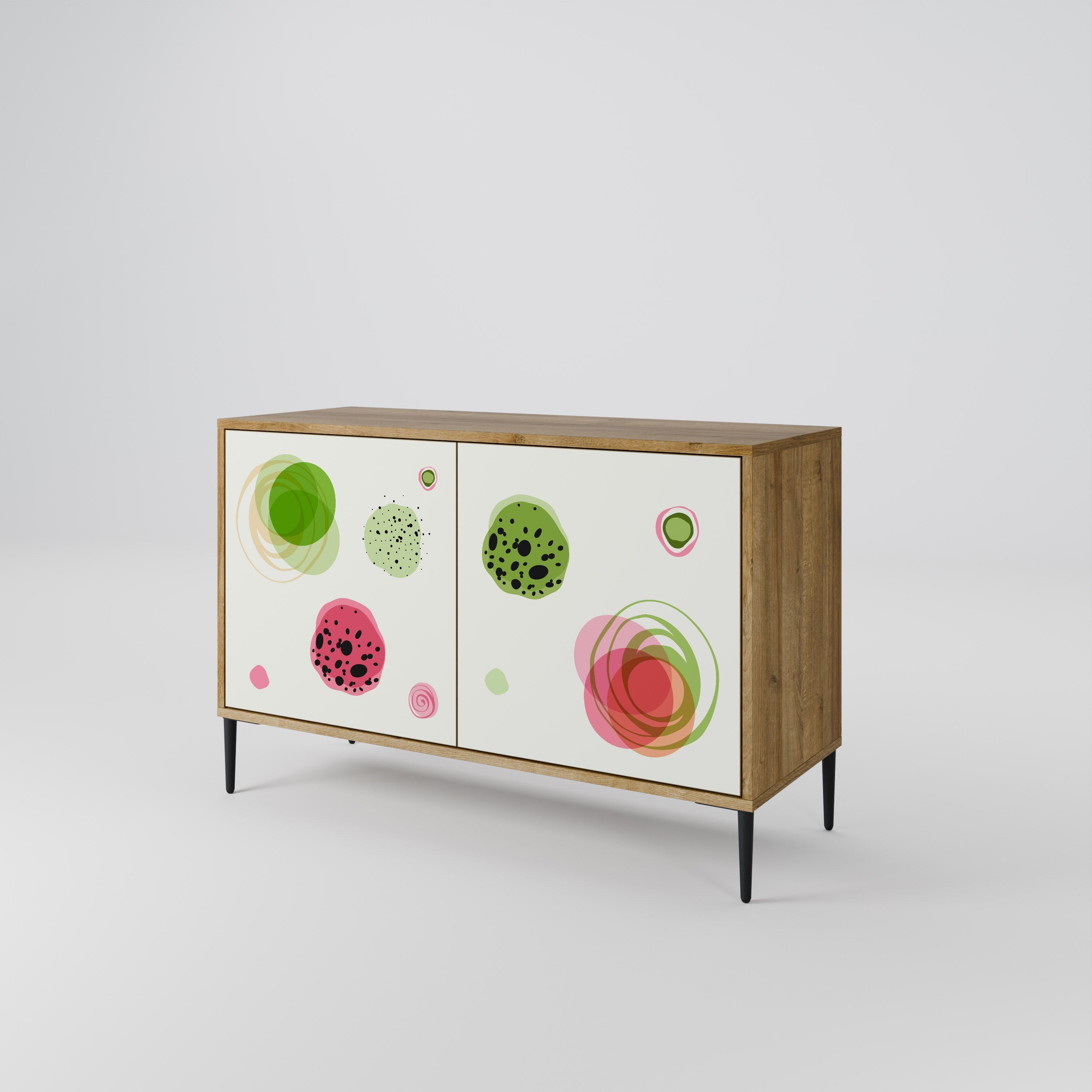 COLORFUL COSMOS 2-türiges Sideboard in Eichenoptik