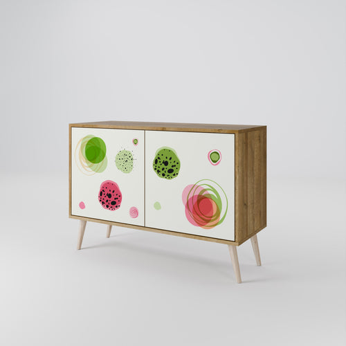 COLORFUL COSMOS 2-Door Sideboard in Oak Effect