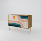 TWO HALVES Sideboard mit 2 Türen in Eiche-Optik