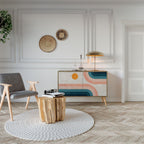 TWO HALVES Sideboard mit 2 Türen in Eiche-Optik