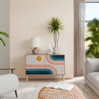 TWO HALVES Sideboard mit 2 Türen in Eiche-Optik