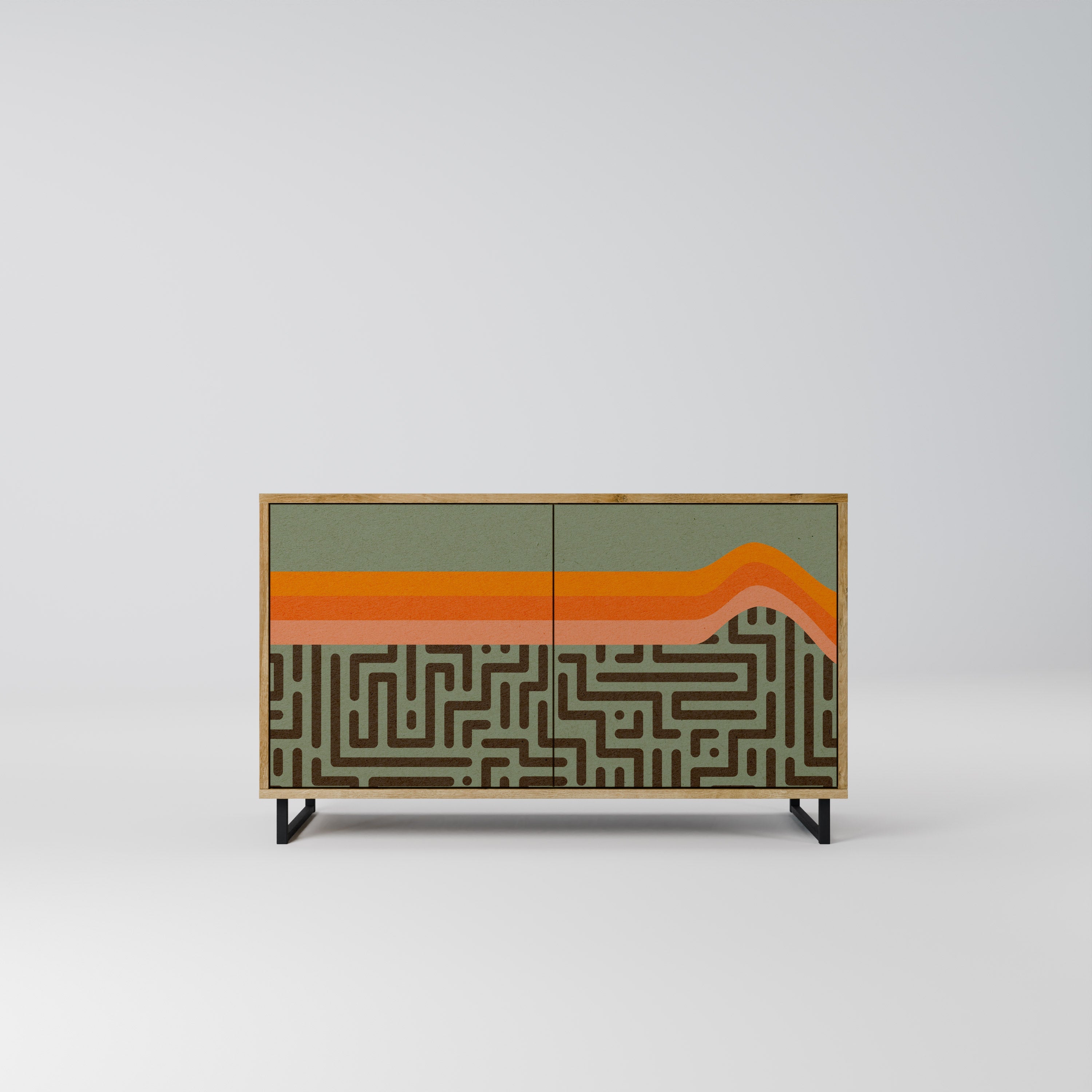 SIMPLE SOLUTIONS Sideboard mit 2 Türen in Eichenoptik