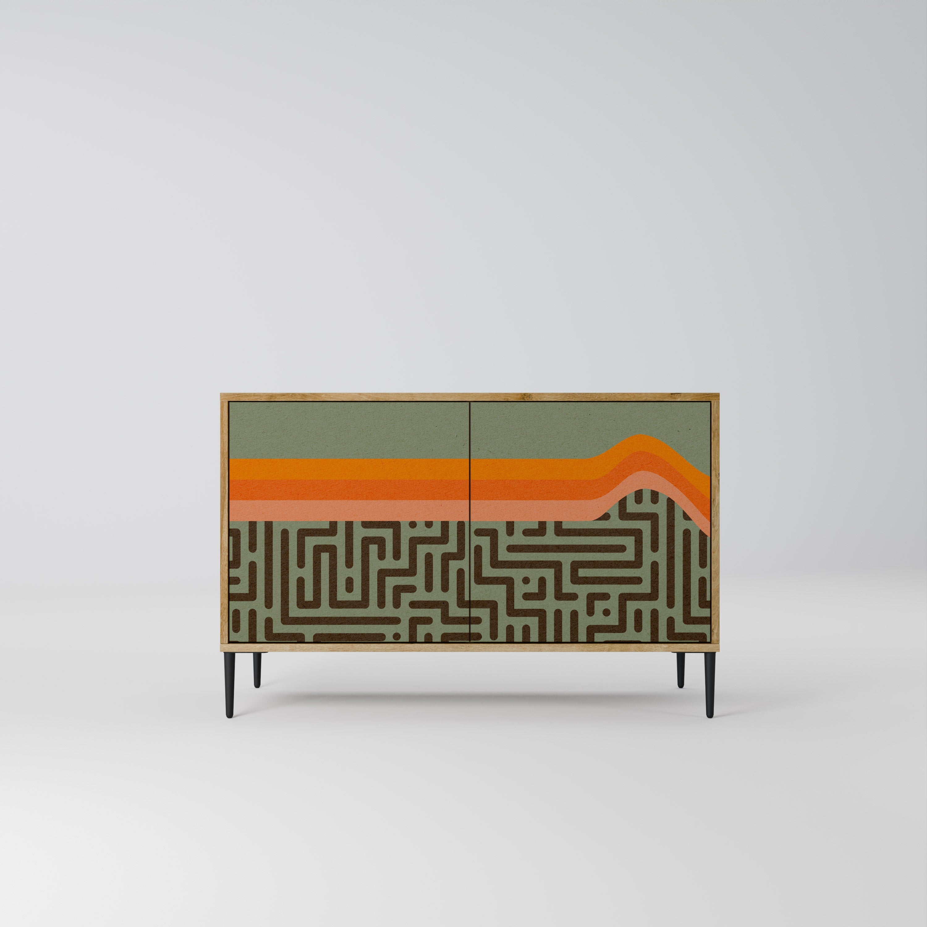 SIMPLE SOLUTIONS Sideboard mit 2 Türen in Eichenoptik