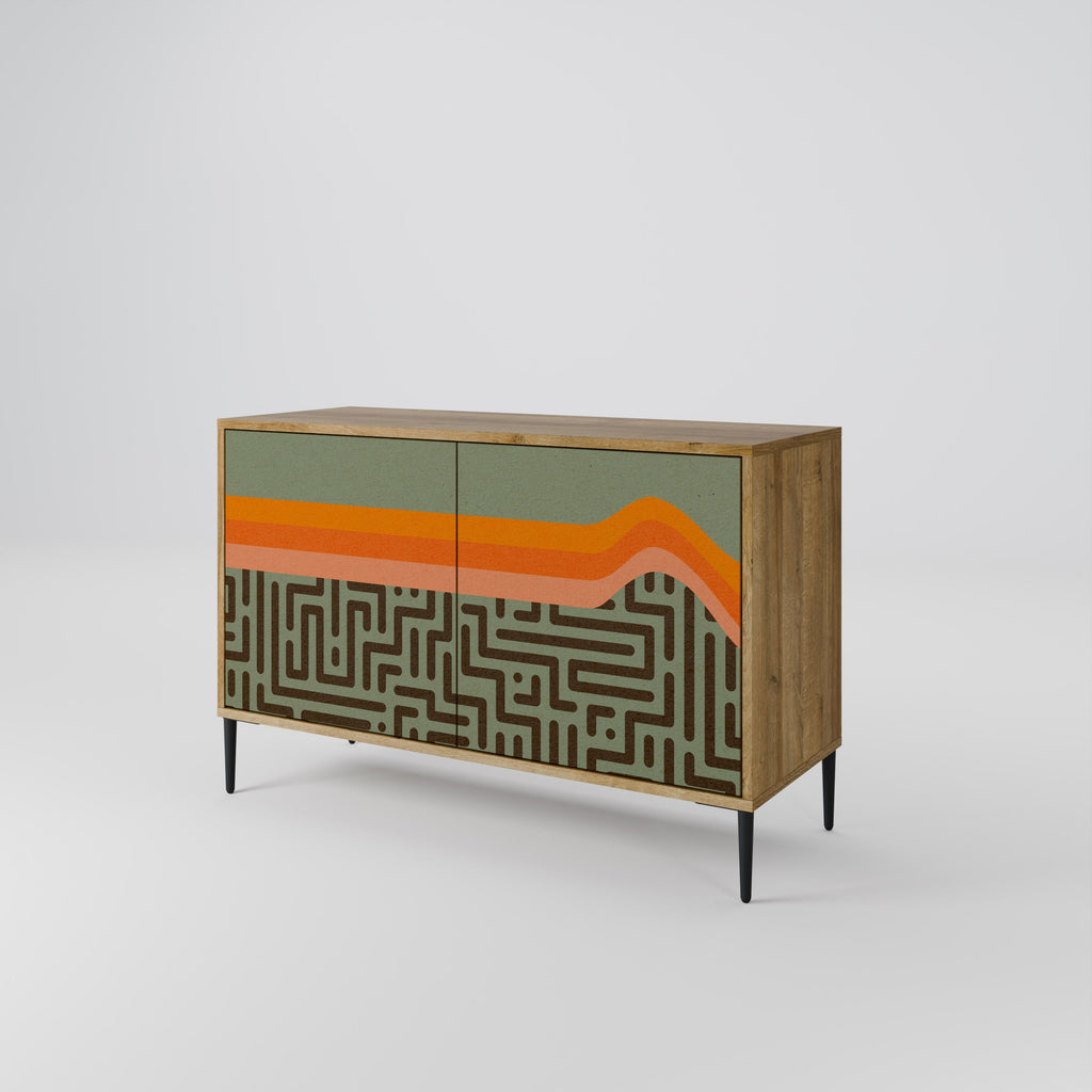 SIMPLE SOLUTIONS Sideboard mit 2 Türen in Eichenoptik
