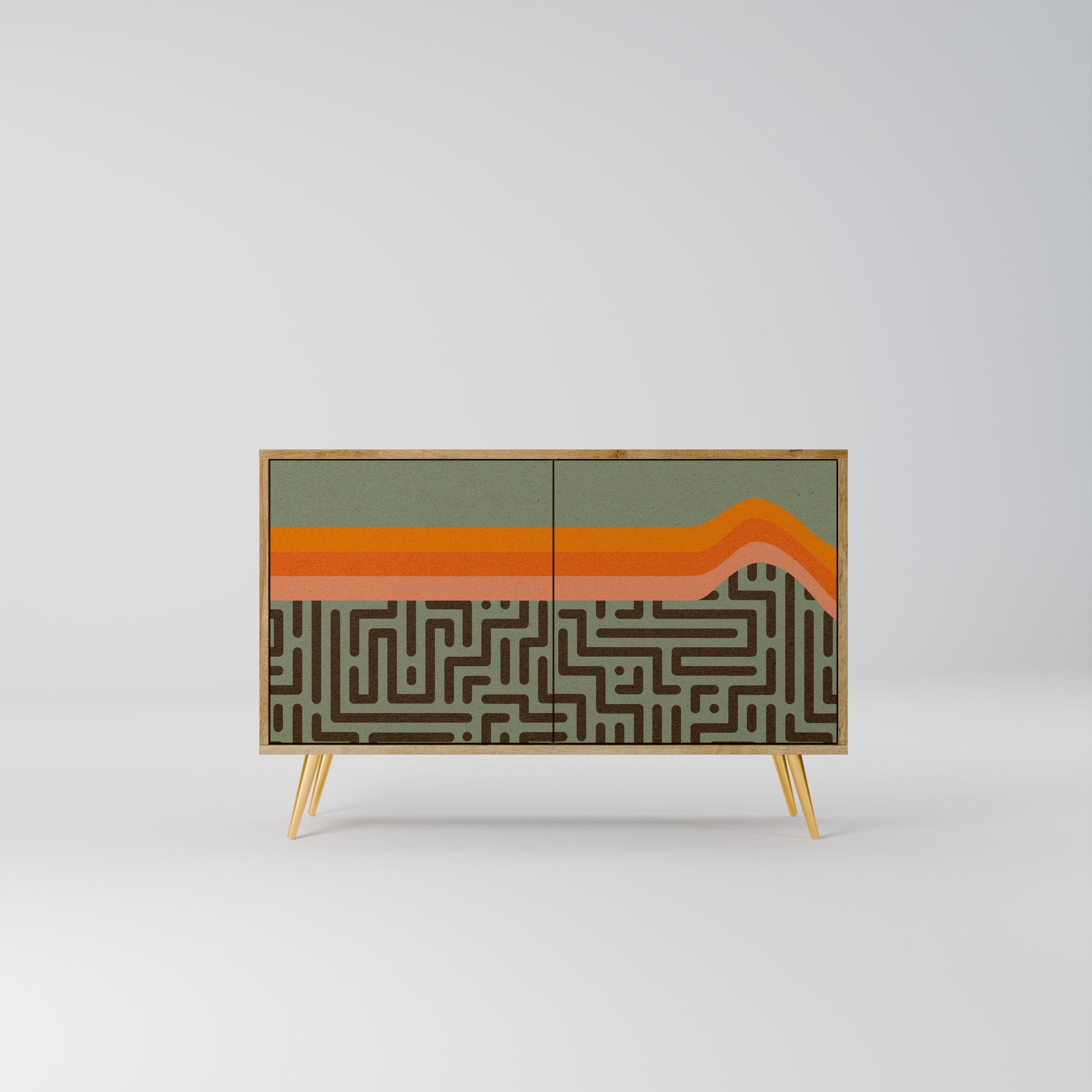 SIMPLE SOLUTIONS Sideboard mit 2 Türen in Eichenoptik