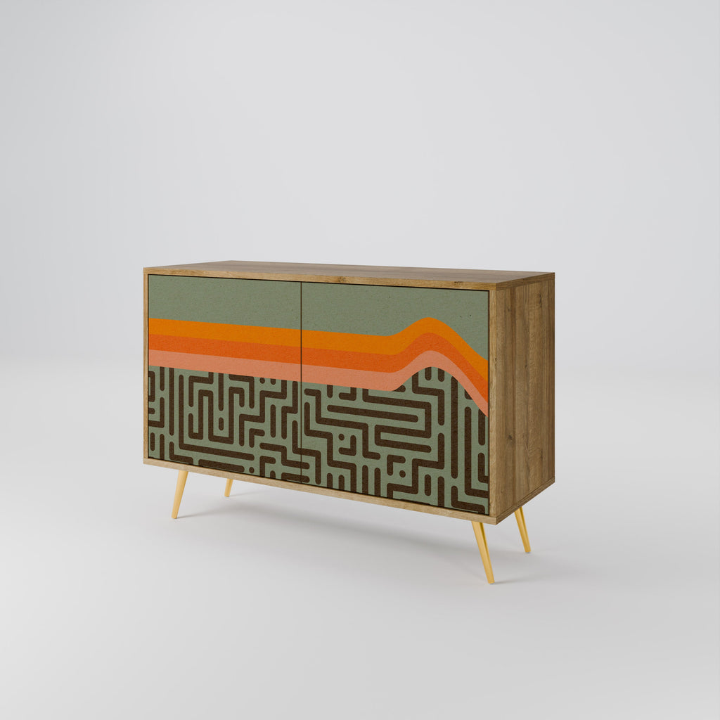 SIMPLE SOLUTIONS Sideboard mit 2 Türen in Eichenoptik