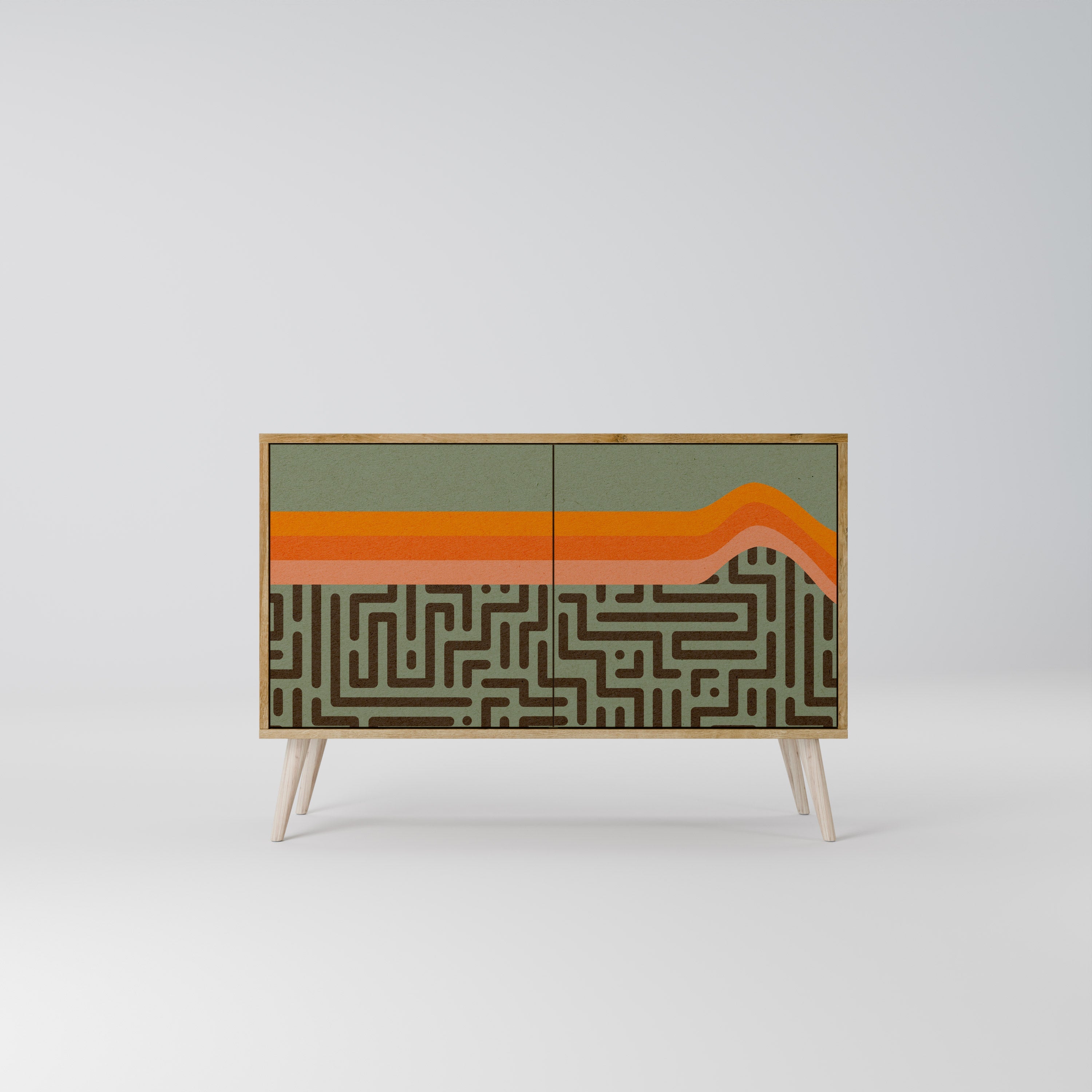 SIMPLE SOLUTIONS Sideboard mit 2 Türen in Eichenoptik