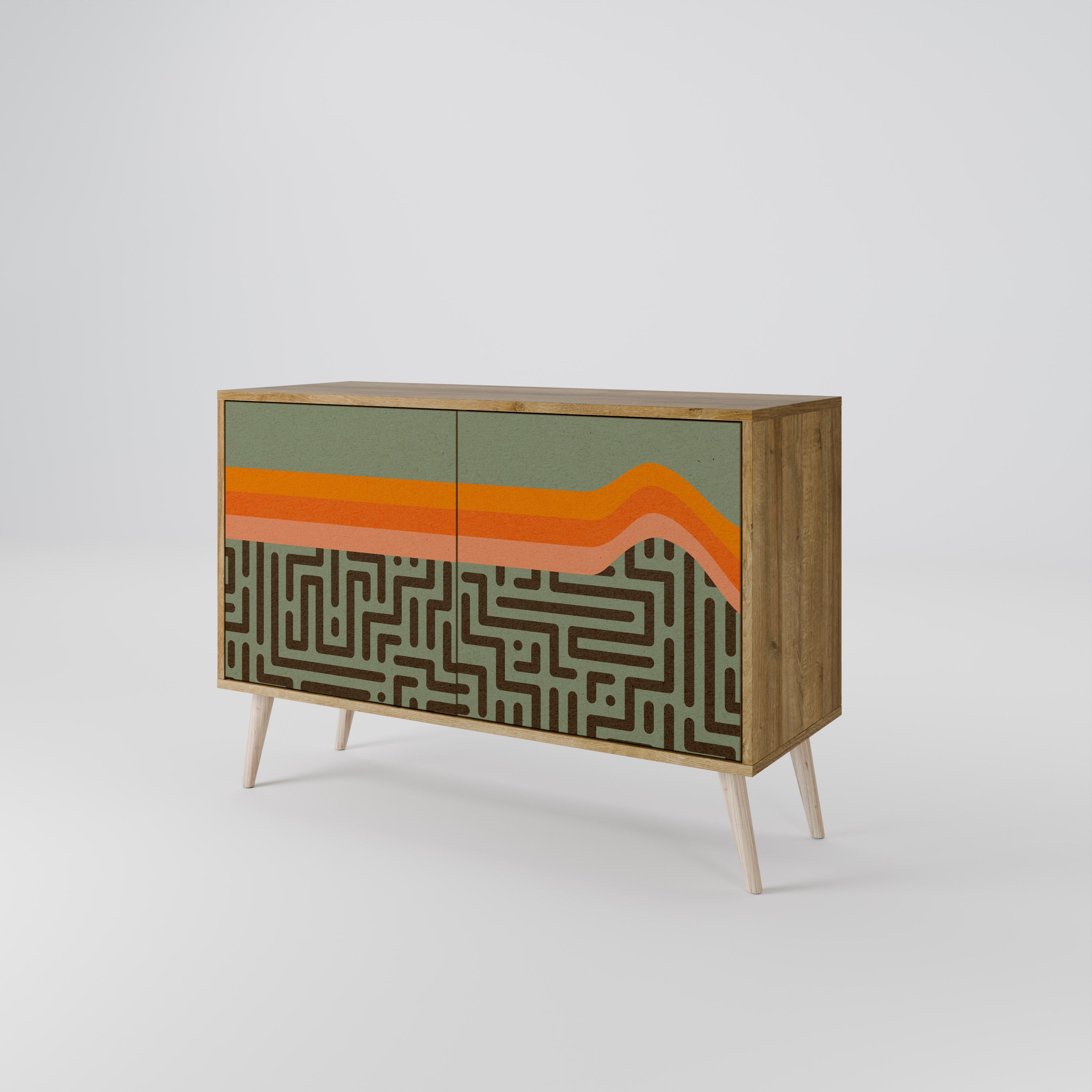 SIMPLE SOLUTIONS Sideboard mit 2 Türen in Eichenoptik