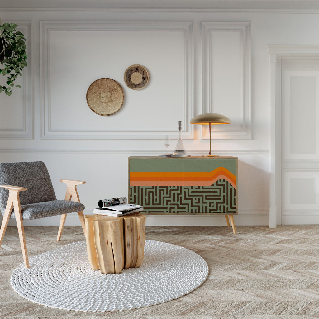 SIMPLE SOLUTIONS Sideboard mit 2 Türen in Eichenoptik