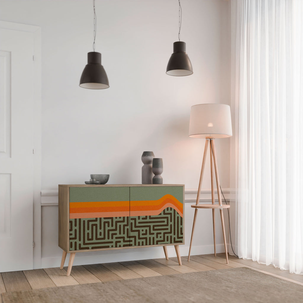 SIMPLE SOLUTIONS Sideboard mit 2 Türen in Eichenoptik