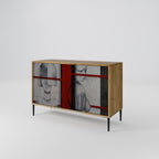 GRAY FIGURES Sideboard mit 2 Türen in Eiche-Optik