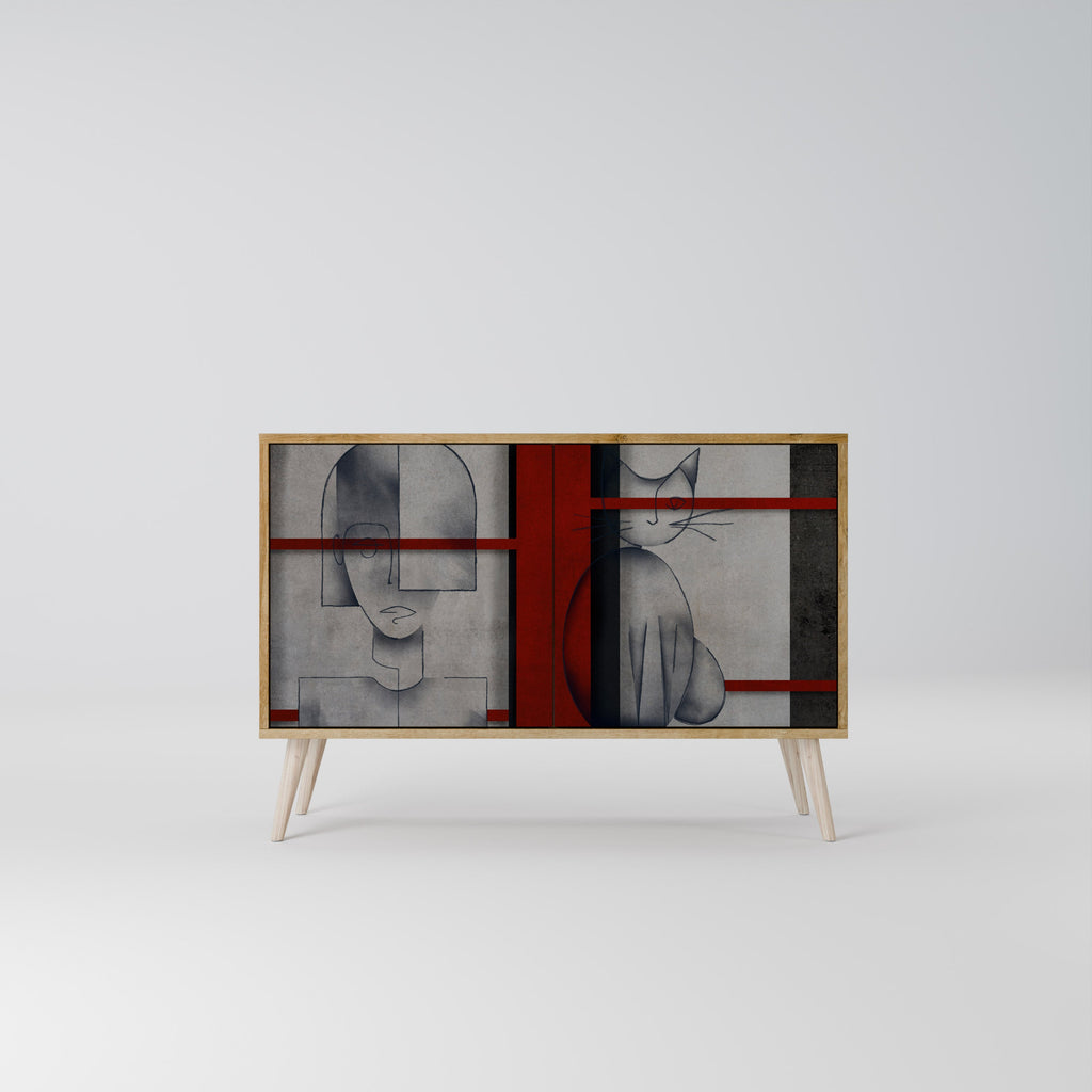 GRAY FIGURES Sideboard mit 2 Türen in Eichenoptik