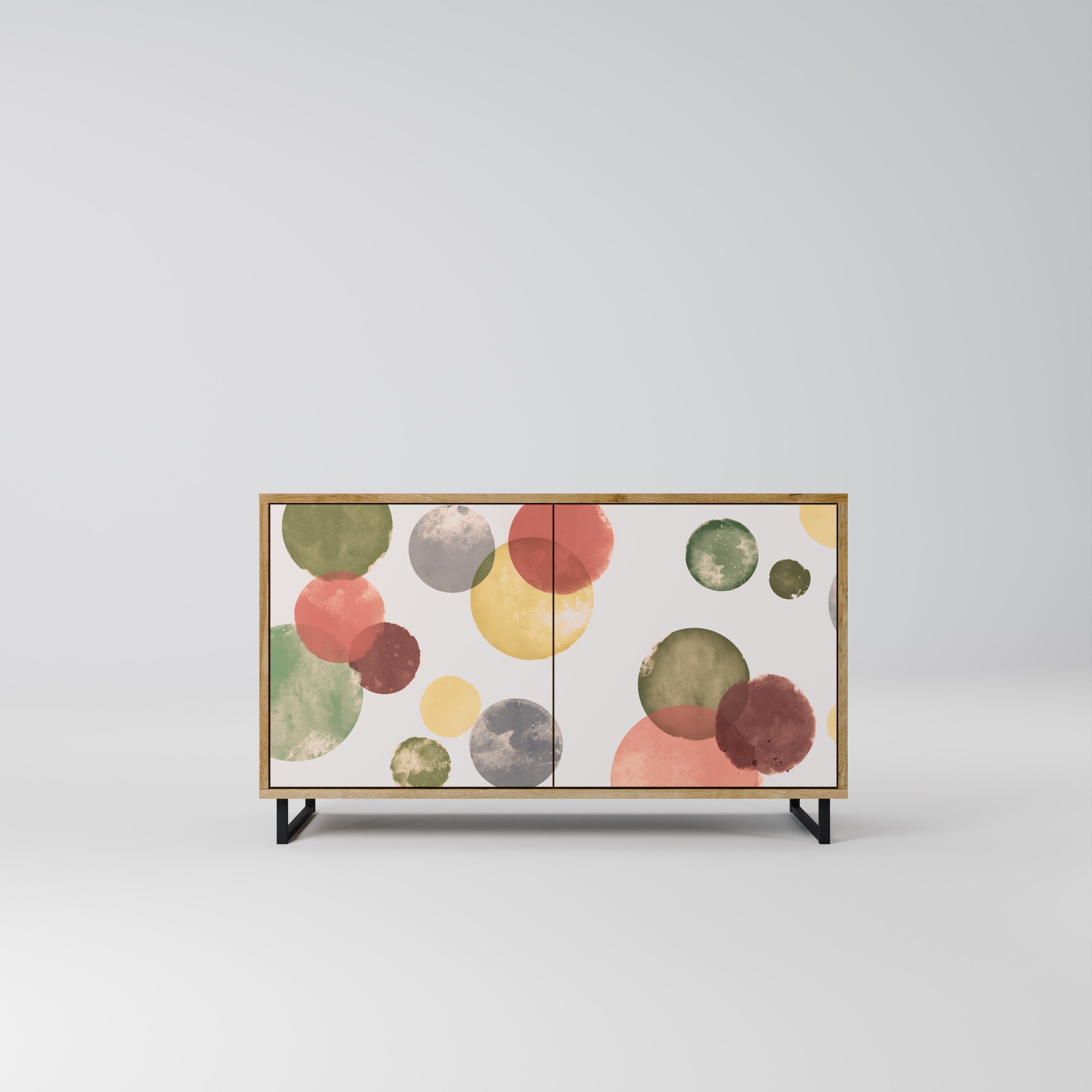 FLEETING HAPPINESS Sideboard mit 2 Türen in Eichenoptik