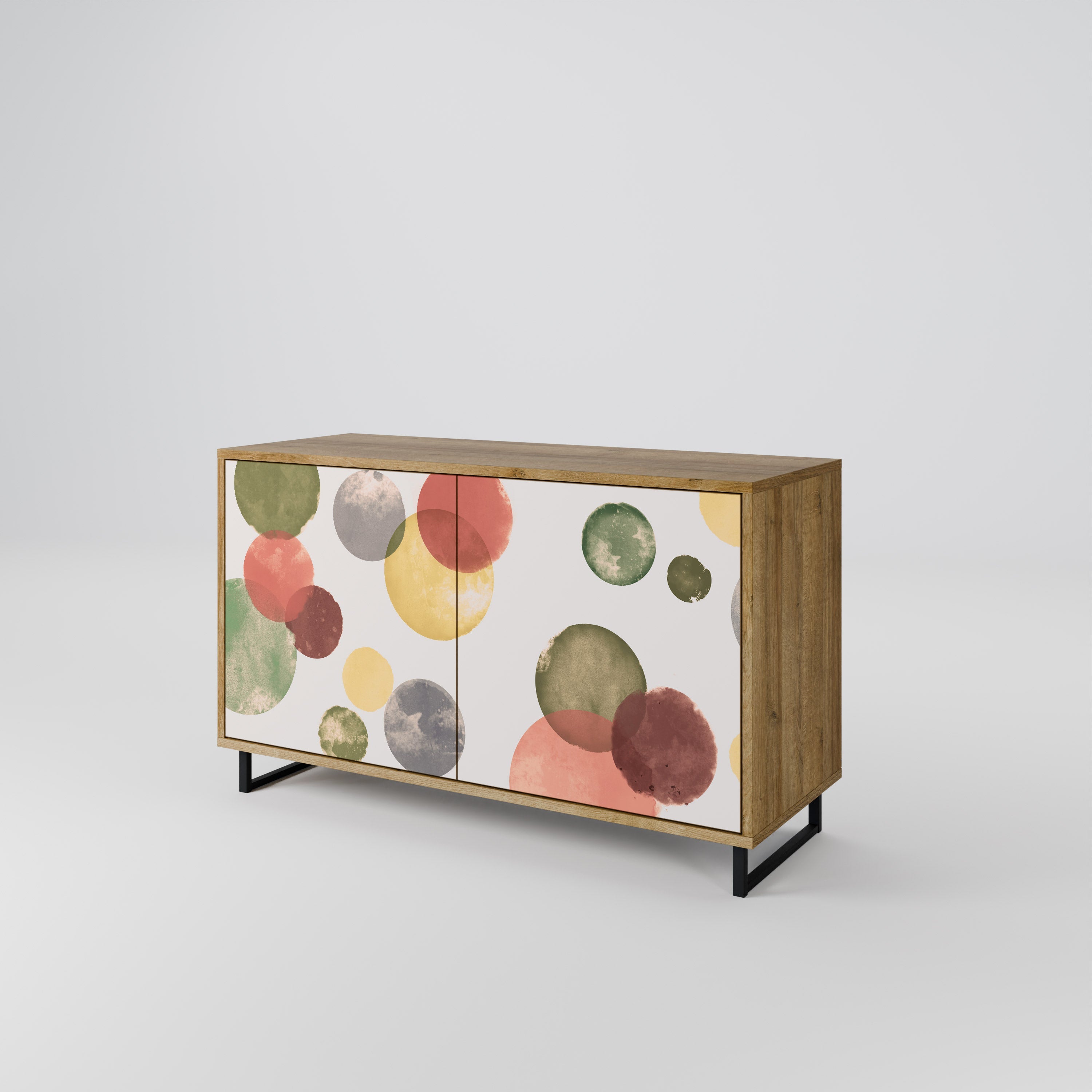 FLEETING HAPPINESS Sideboard mit 2 Türen in Eichenoptik