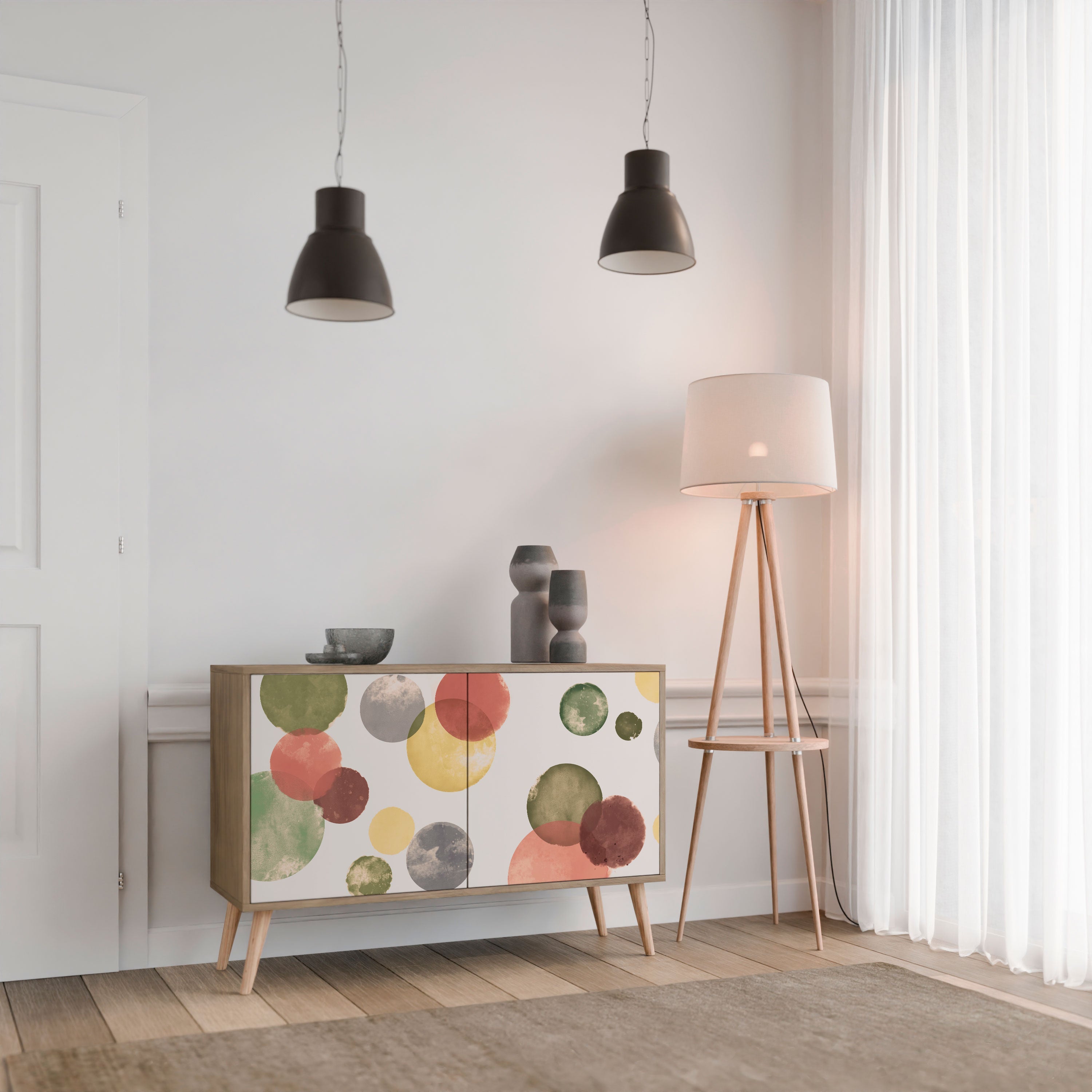 FLEETING HAPPINESS Sideboard mit 2 Türen in Eichenoptik