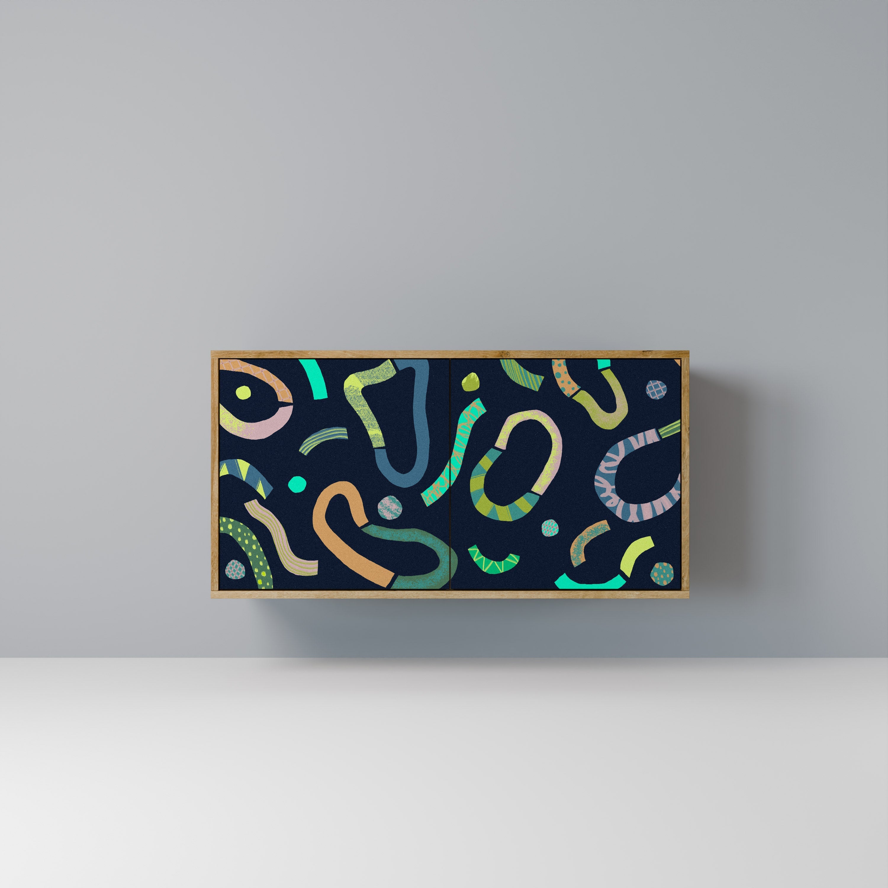 CONTRAST DANCE Sideboard mit 2 Türen in Eichenoptik