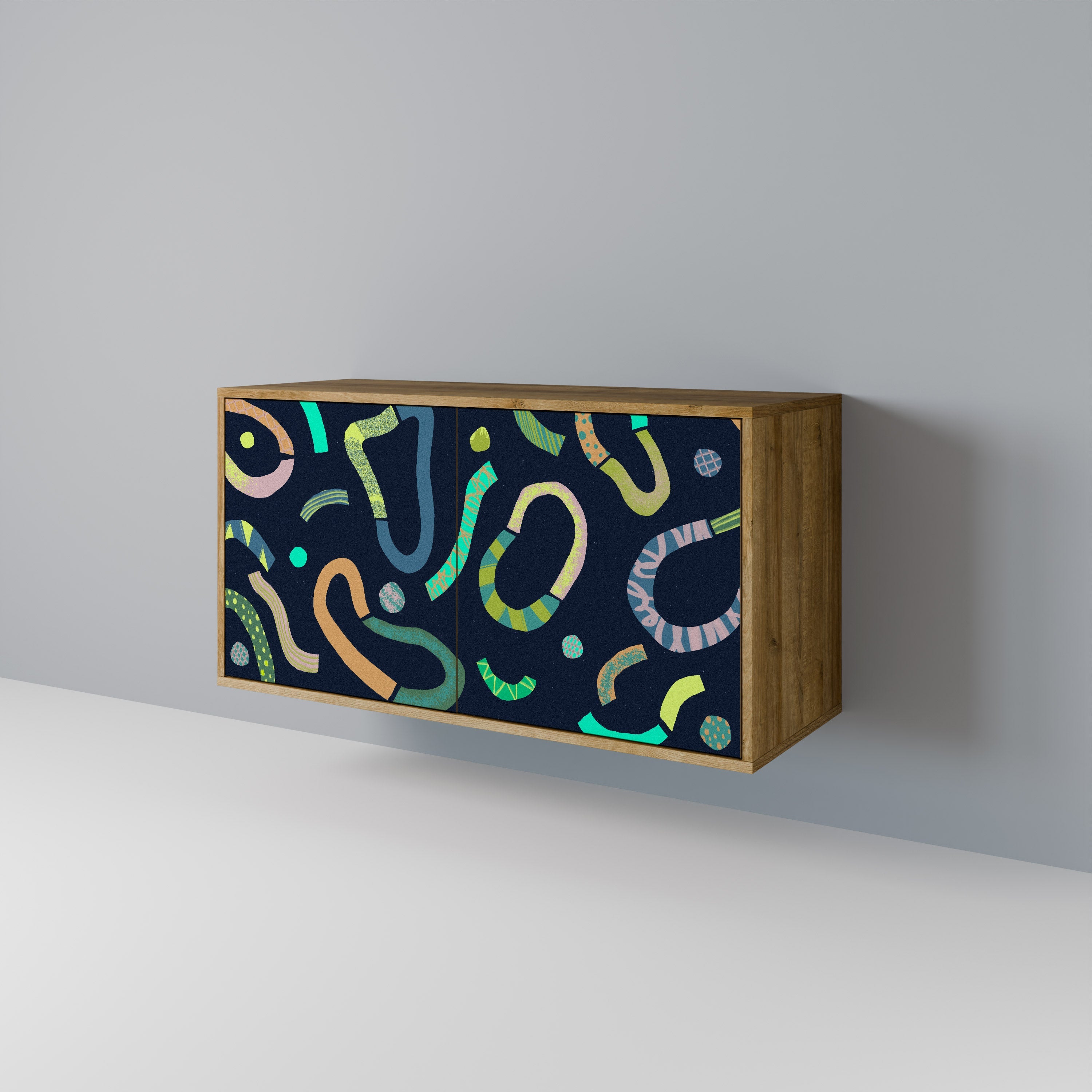 CONTRAST DANCE Sideboard mit 2 Türen in Eichenoptik