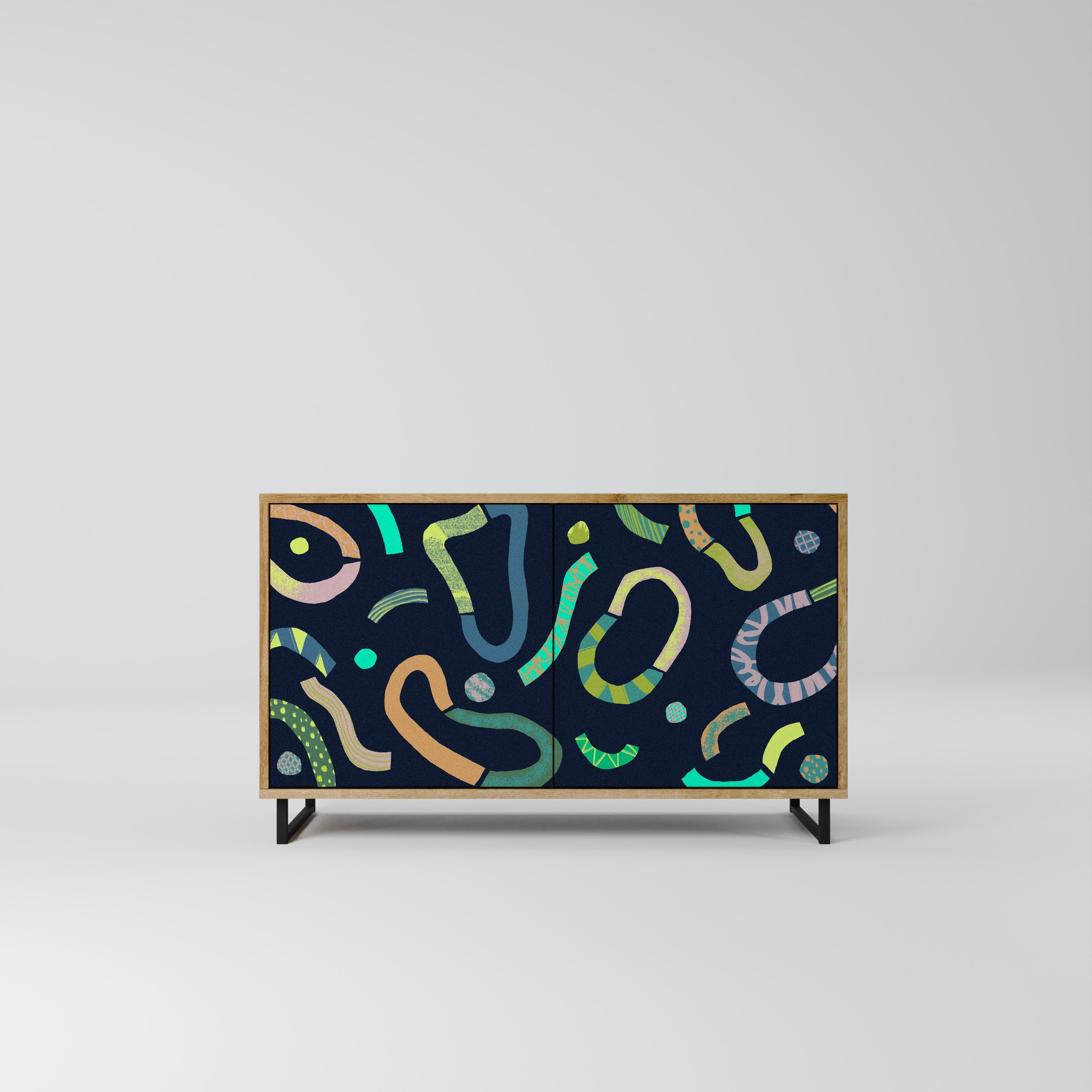 CONTRAST DANCE Sideboard mit 2 Türen in Eichenoptik