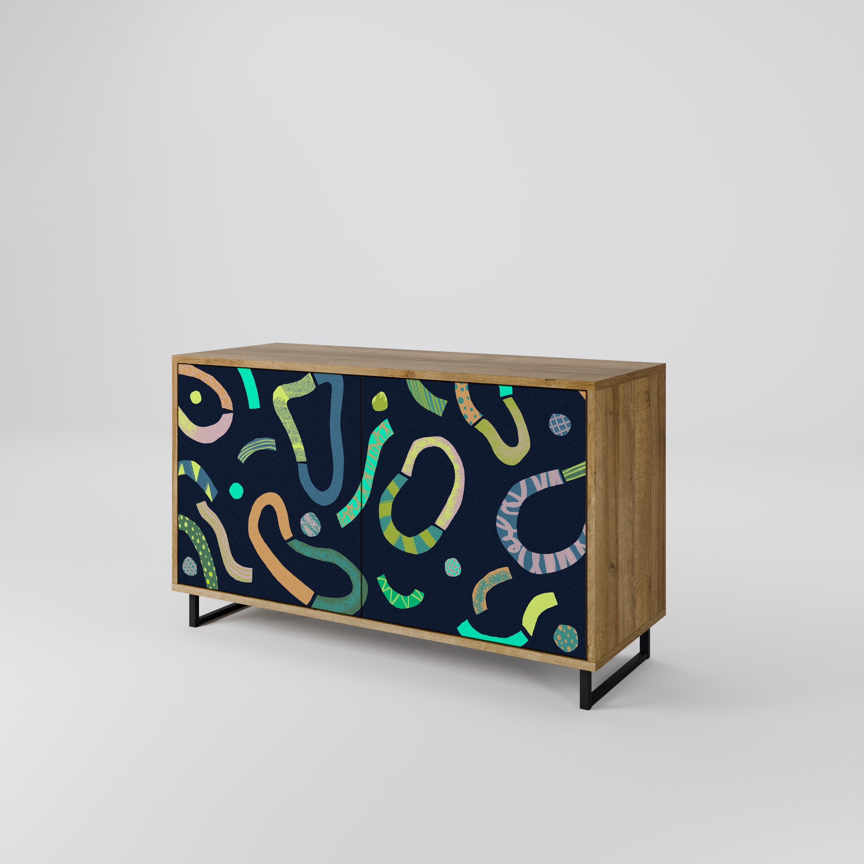 CONTRAST DANCE Sideboard mit 2 Türen in Eichenoptik