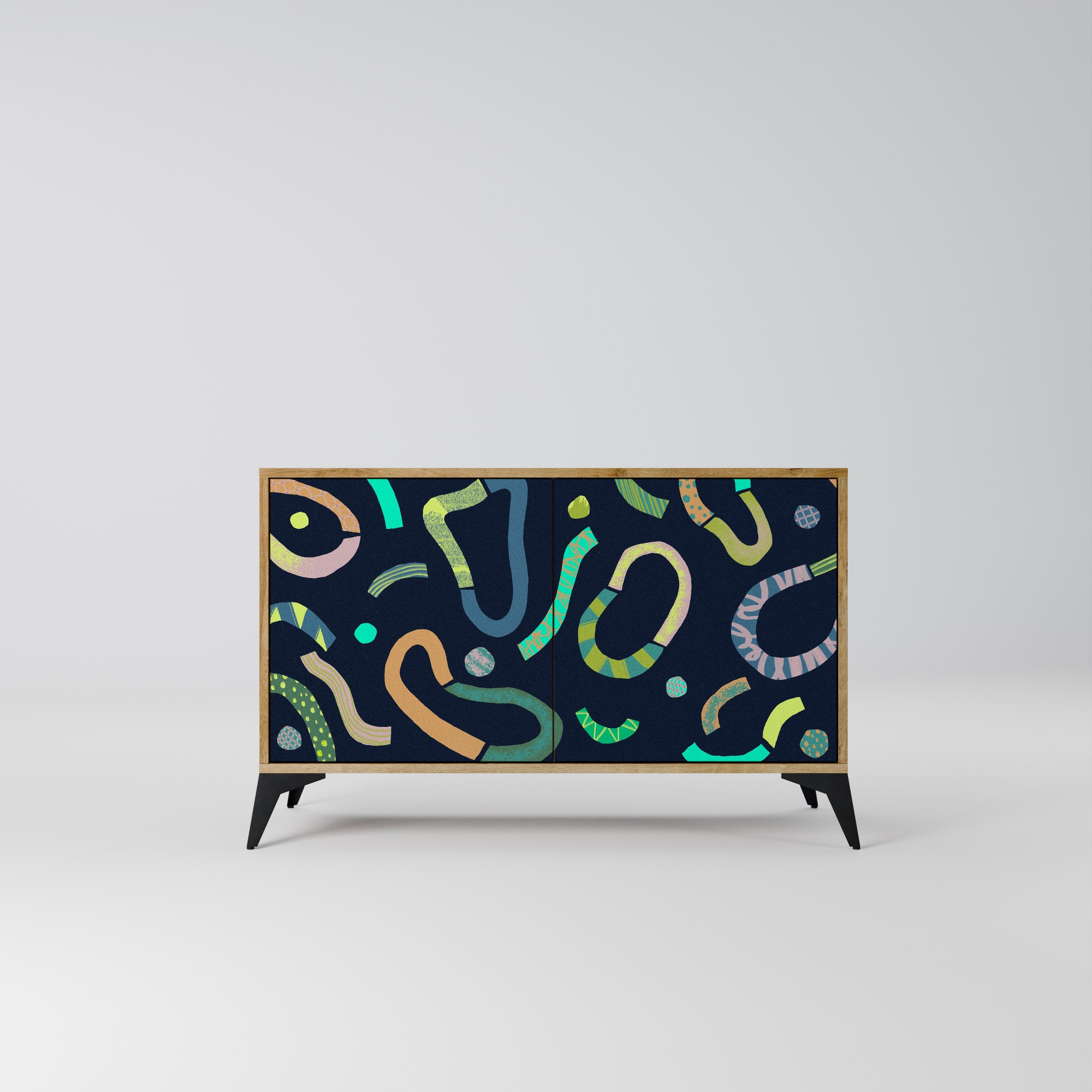 CONTRAST DANCE Sideboard mit 2 Türen in Eichenoptik