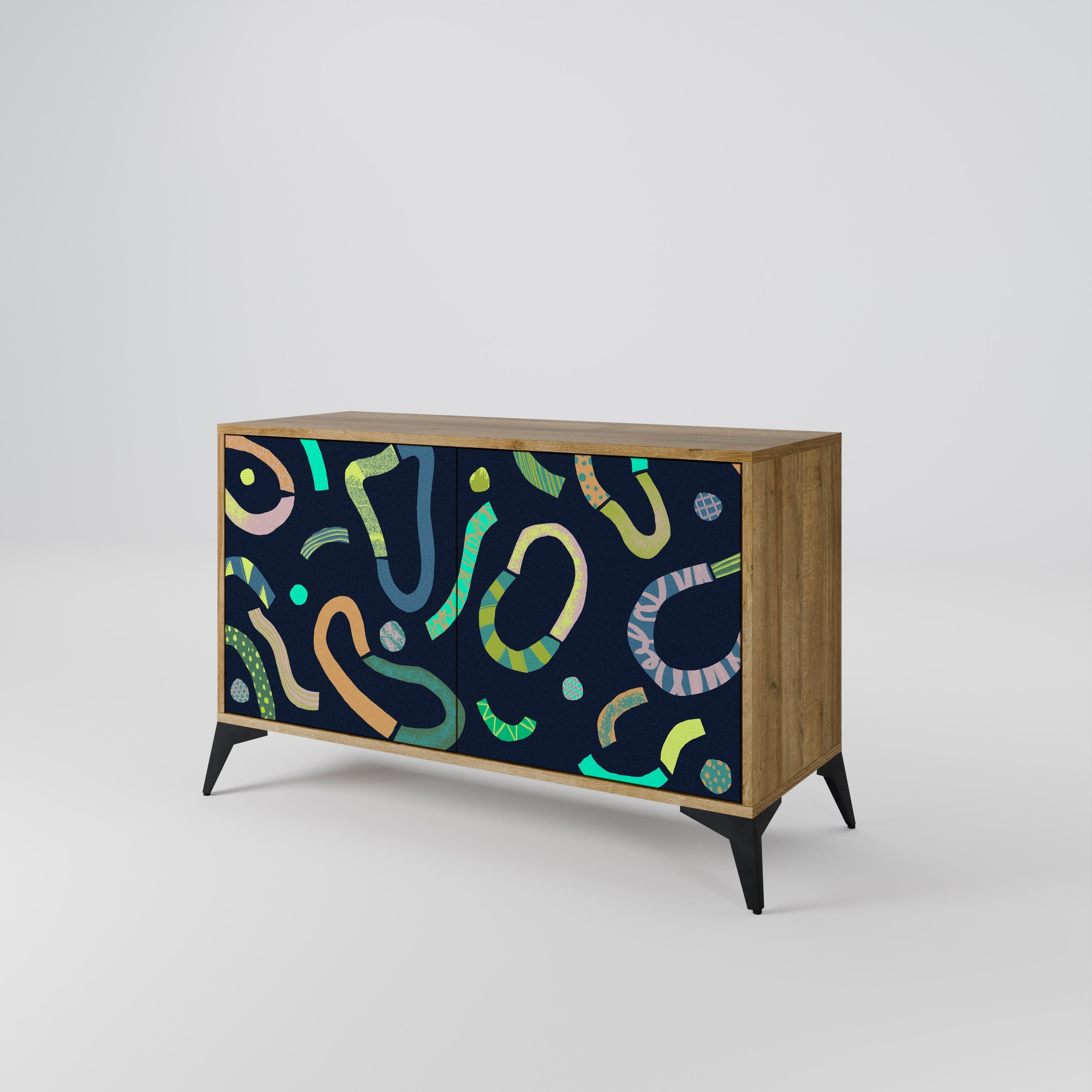CONTRAST DANCE Sideboard mit 2 Türen in Eichenoptik