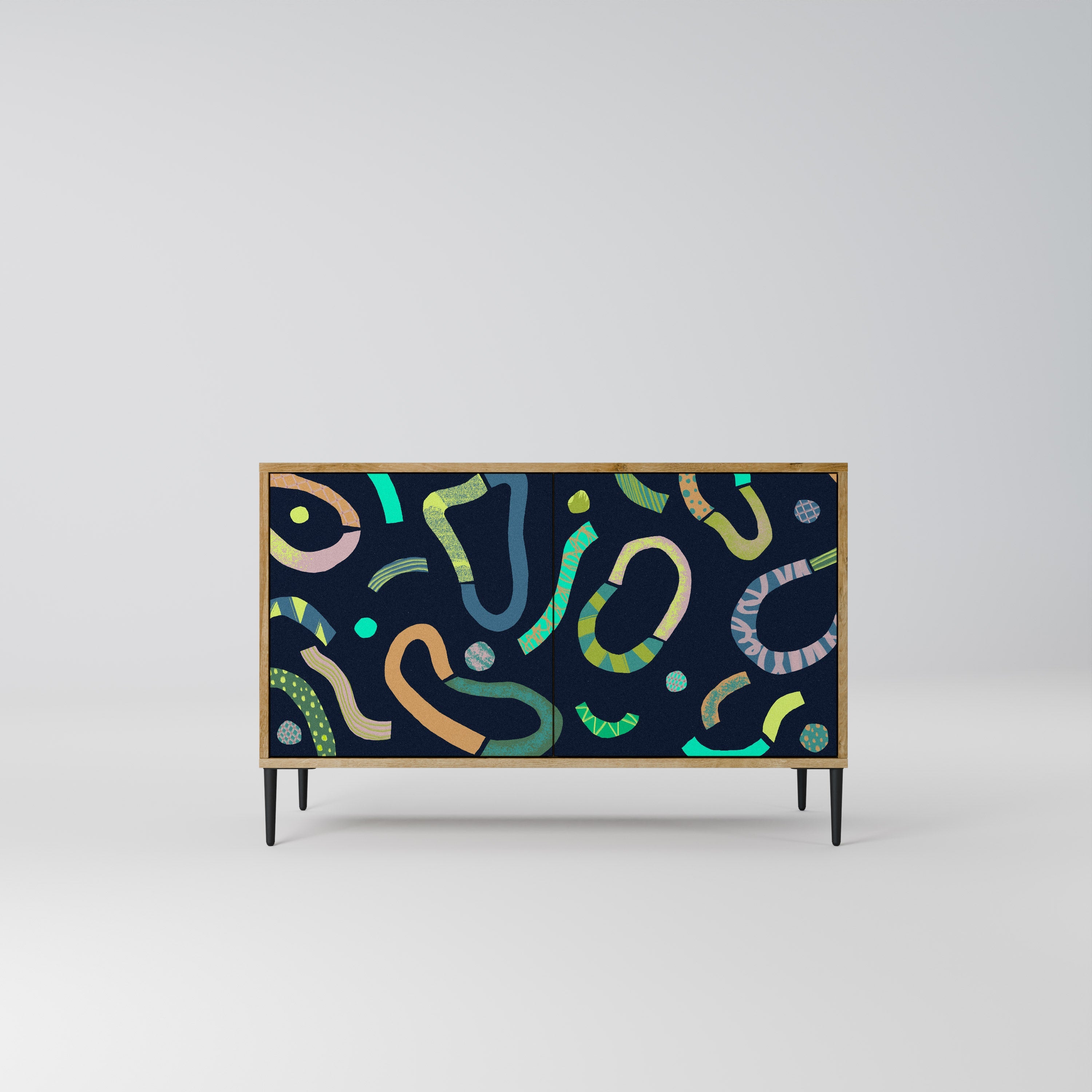 CONTRAST DANCE Sideboard mit 2 Türen in Eichenoptik