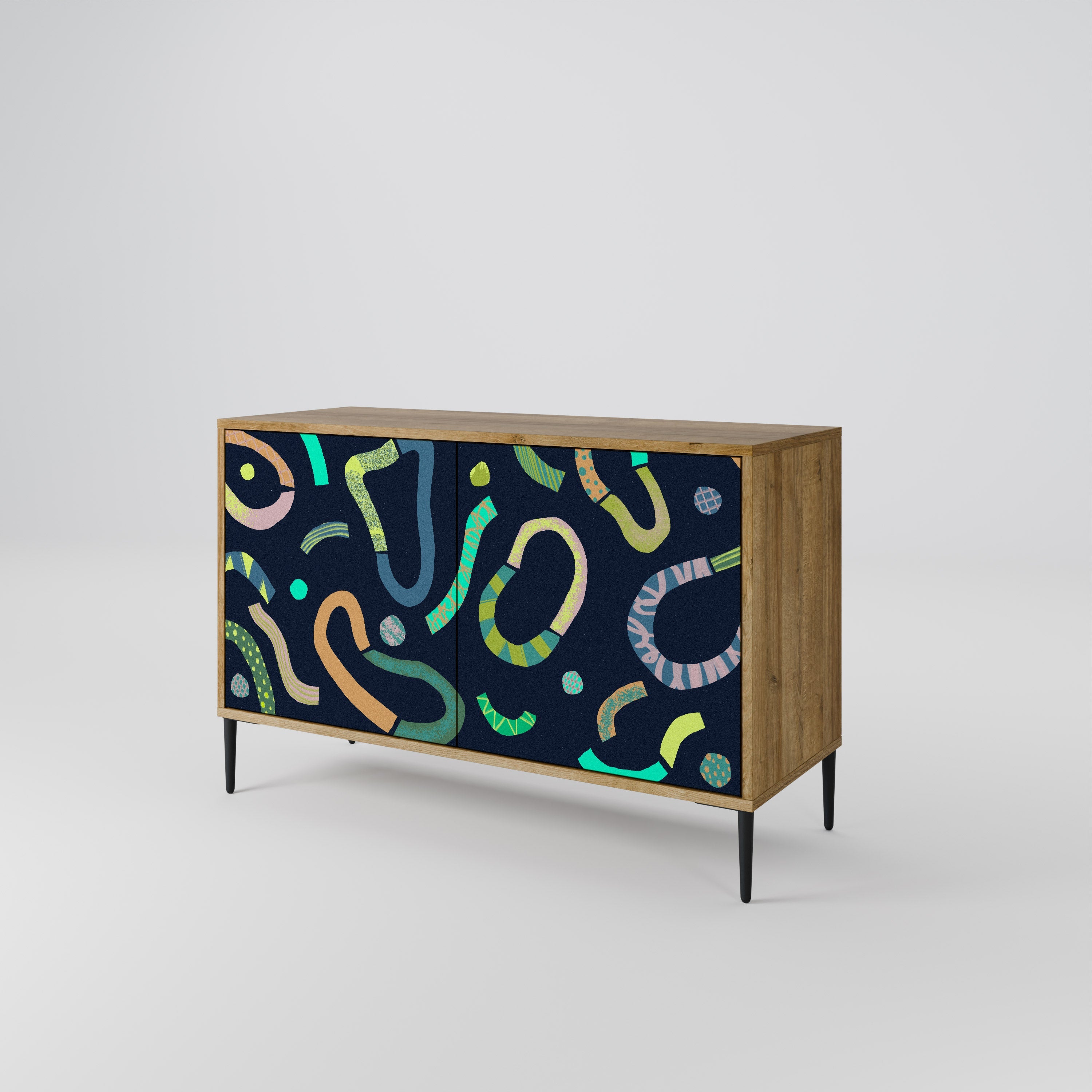 CONTRAST DANCE Sideboard mit 2 Türen in Eichenoptik
