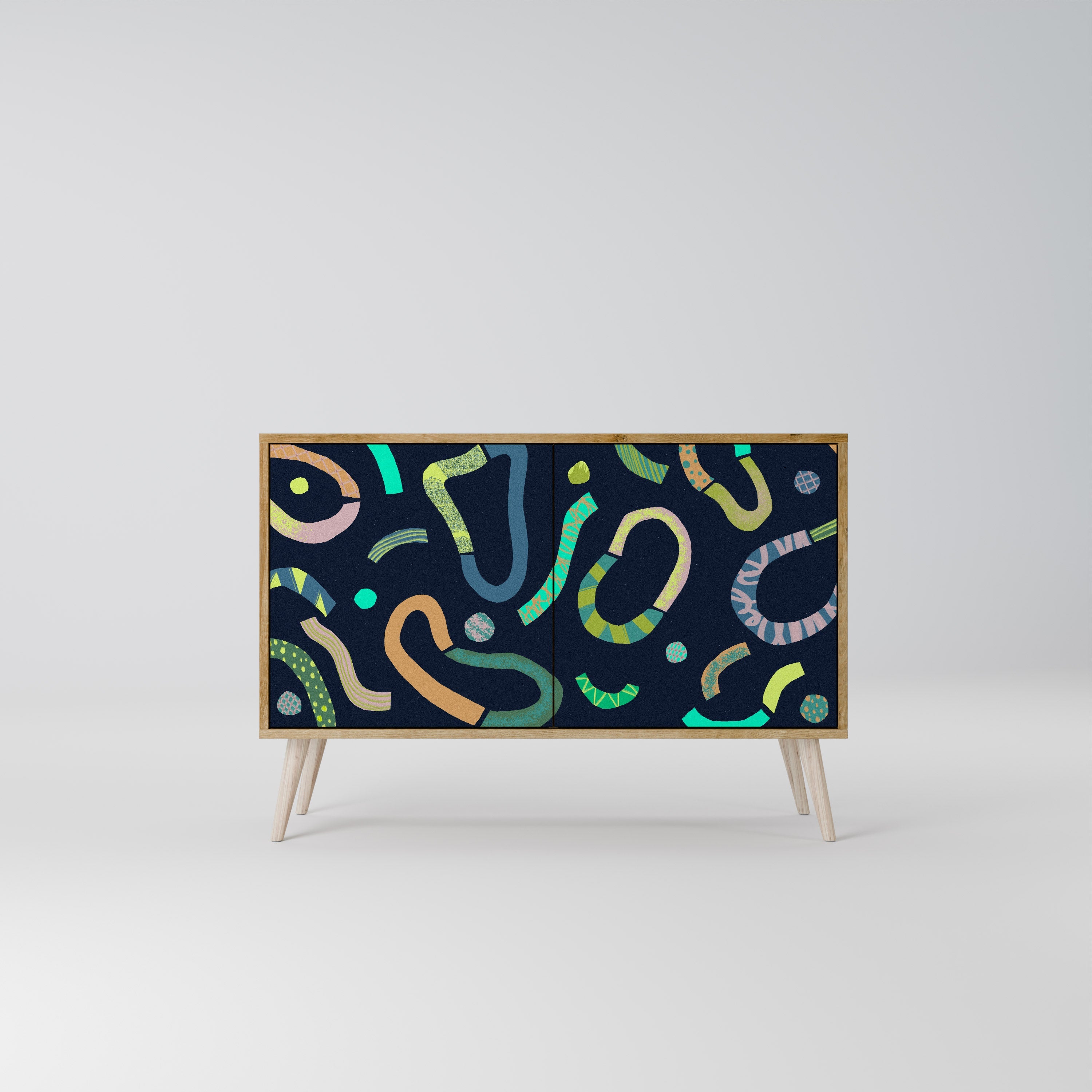 CONTRAST DANCE Sideboard mit 2 Türen in Eichenoptik