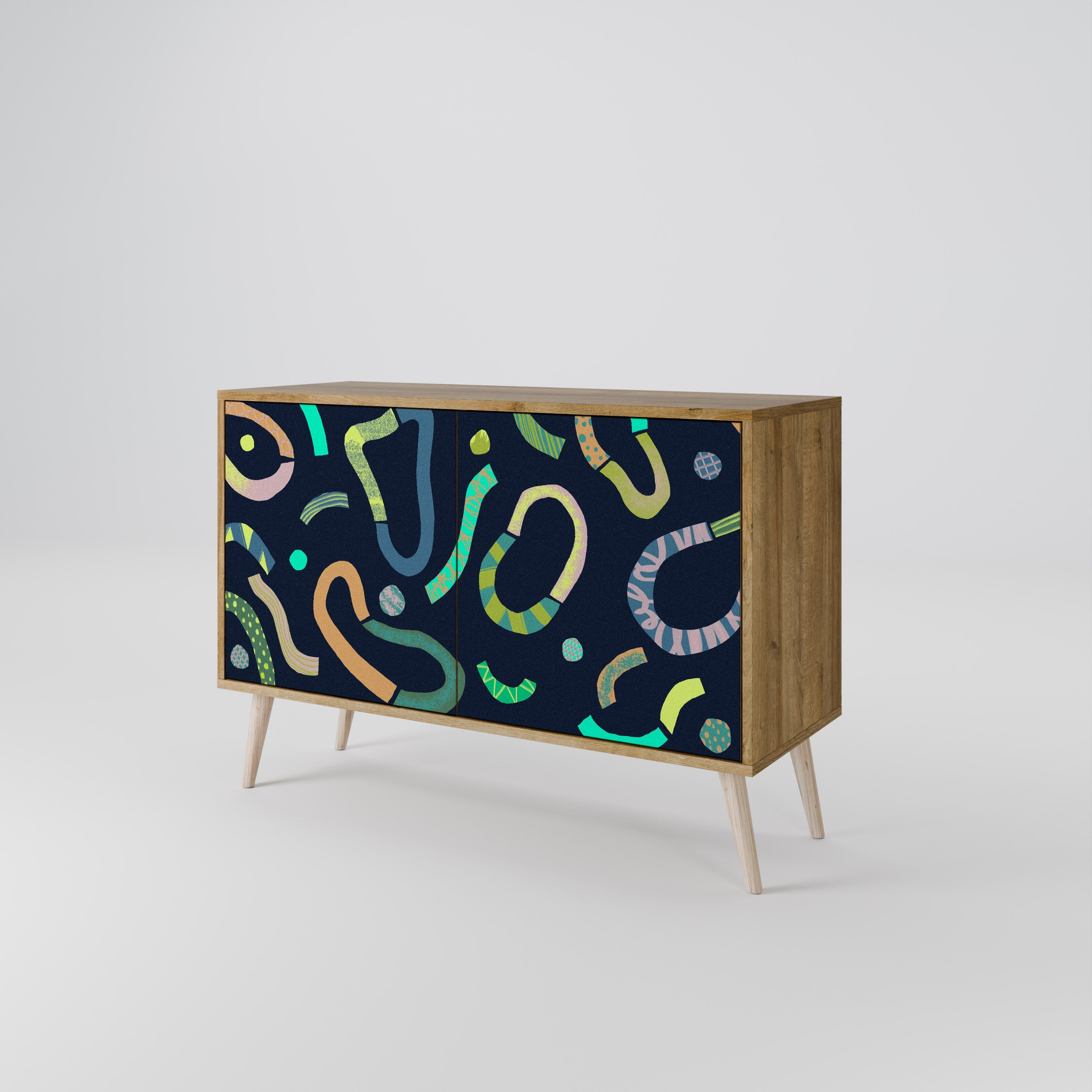CONTRAST DANCE Sideboard mit 2 Türen in Eichenoptik