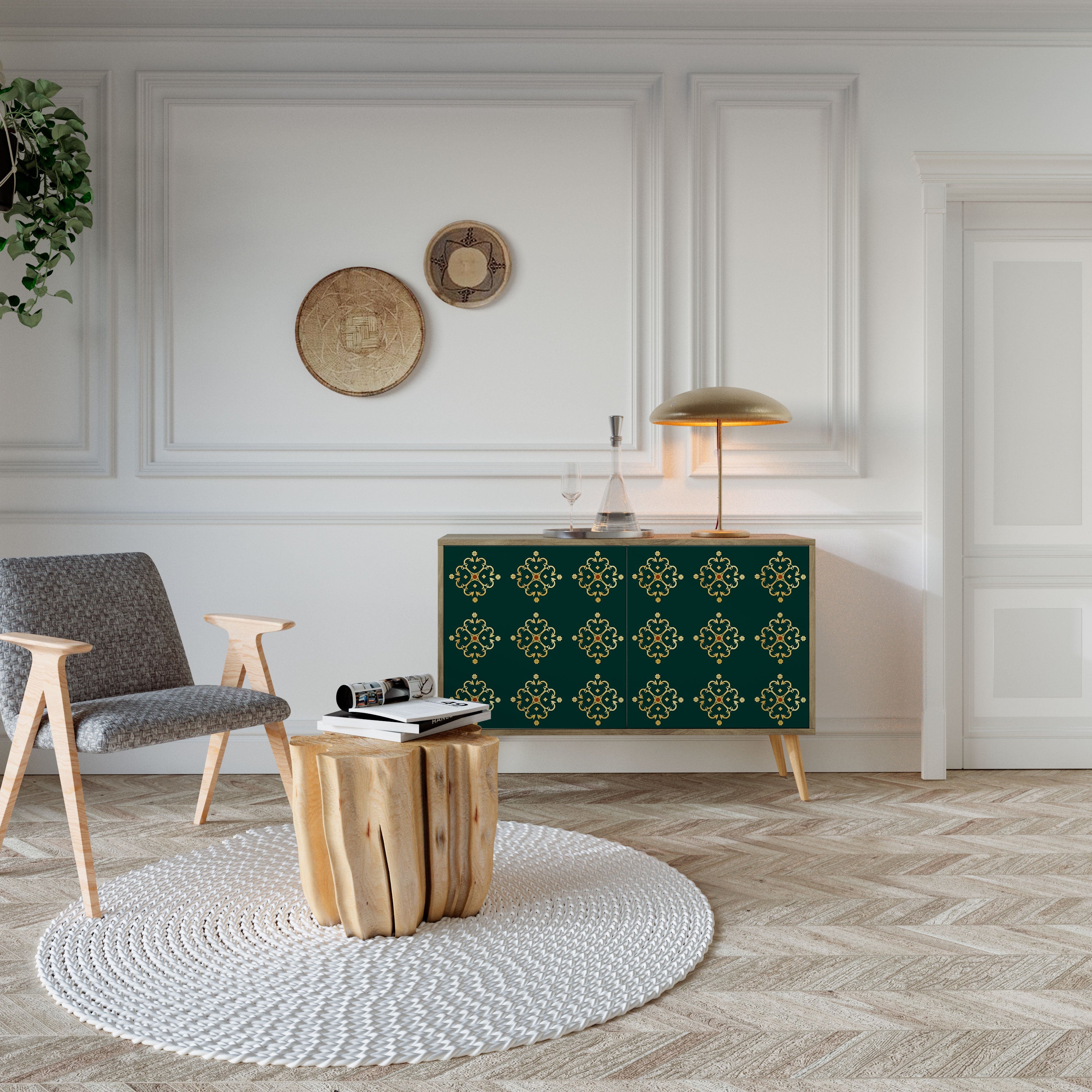 ROYAL MEDALLION Sideboard mit 2 Türen in Eichenoptik