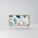 BOTANICAL HURRICANE Sideboard mit 2 Türen in Eiche-Optik